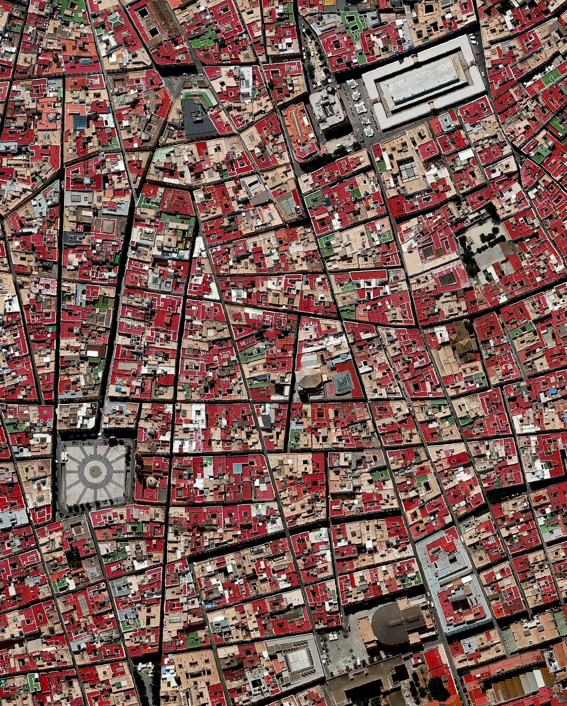 11/14/2016 Cadiz Cadiz, Spain 36.531514, -6.299827 Cádiz is an ancient port city surrounded by the sea in southwest Spain. Because the city was constructed upon a spit of land that cannot support high-rises, its skyline has not substantially changed since medieval times. A portion of the “Old City” — an area characterized by narrow winding alleys connecting large plazas and markets — is seen in this Overview.