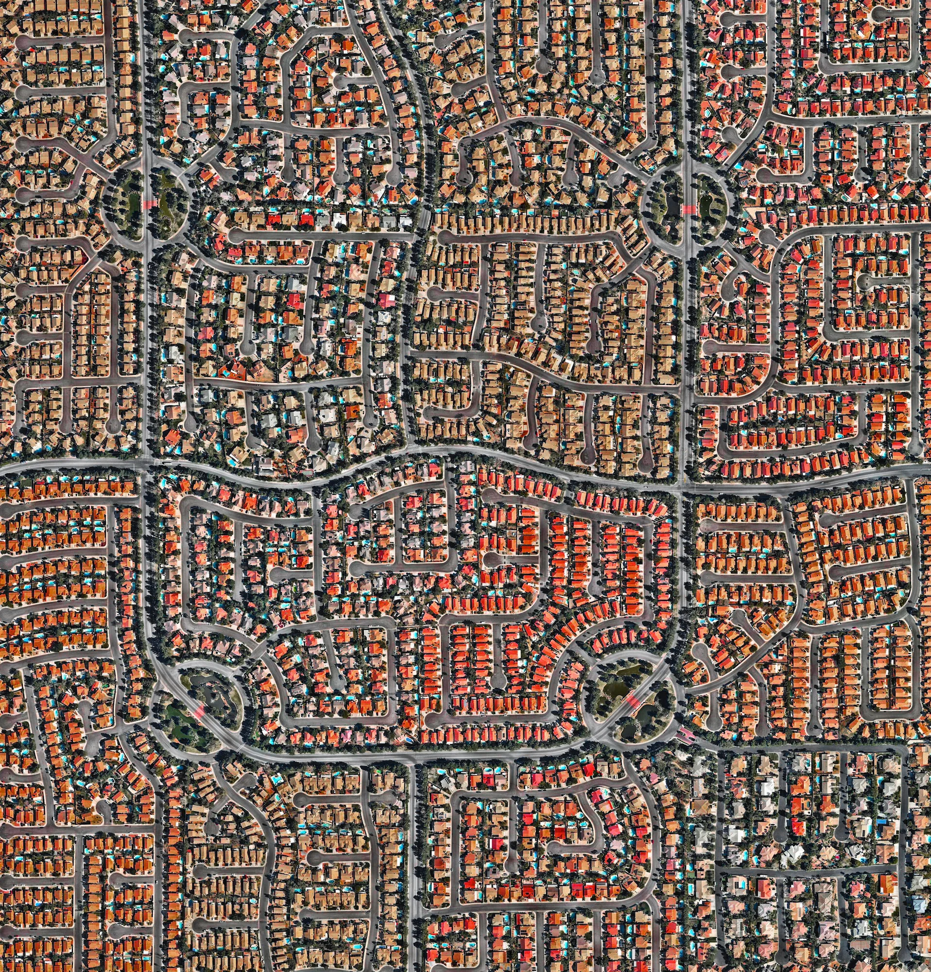 11/18/2016 Residential development Las Vegas, Nevada, USA 36.160237, -115.291319 Hundreds of residential homes are seen in the southwestern suburbs of Las Vegas, Nevada, USA. The city’s metro area is home to roughly two million people. 