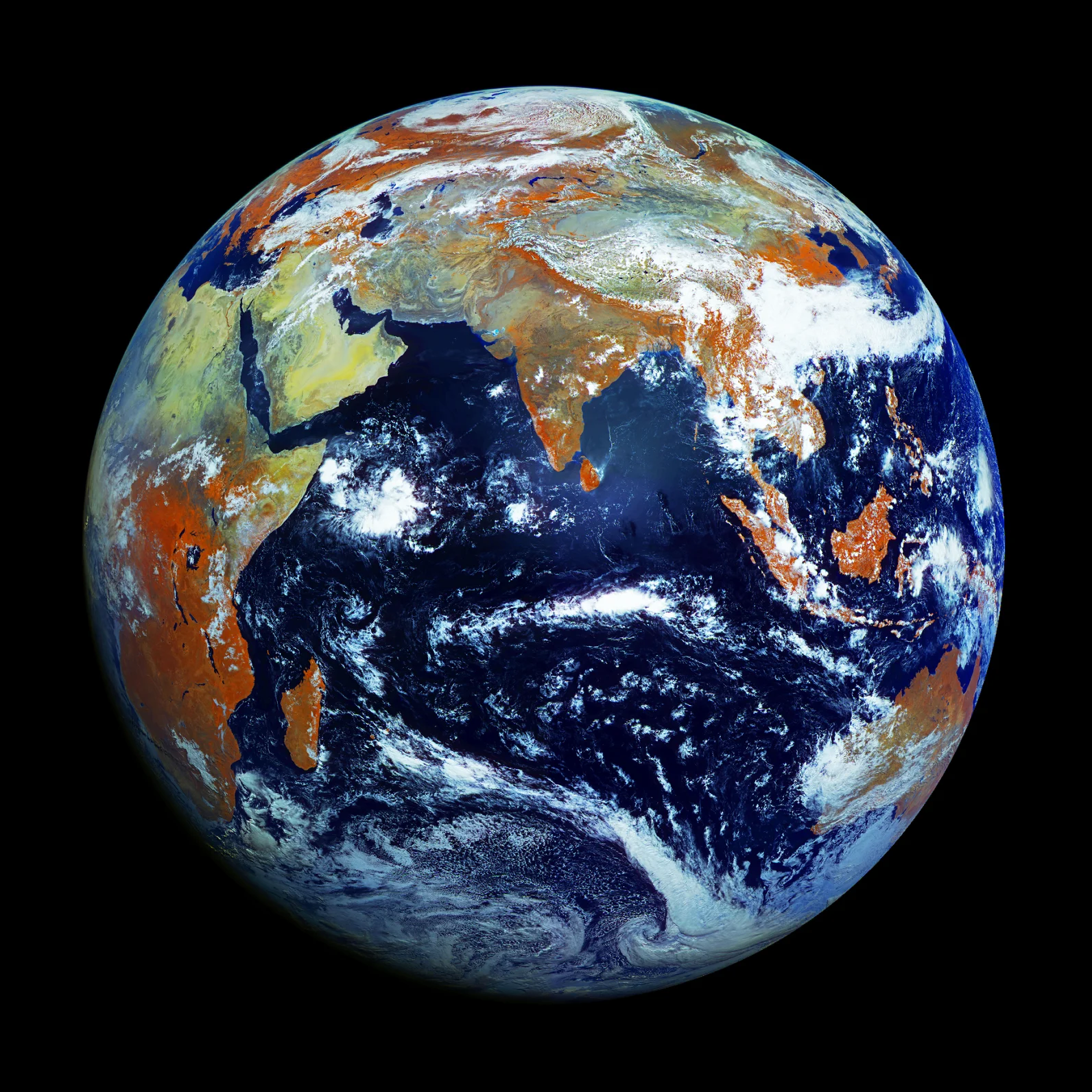 As many of you know, our project was inspired by the Overview Effect — the feeling of awe, wonder, and perspective that astronauts experience when seeing the whole Earth from outer space. Accordingly, we are always looking for new and stunning views of the planet. This shot was captured just recently by the Elektro-L No.1 Russian weather satellite in a 121-megapixel image, making it the highest-resolution single photograph ever taken of Earth.