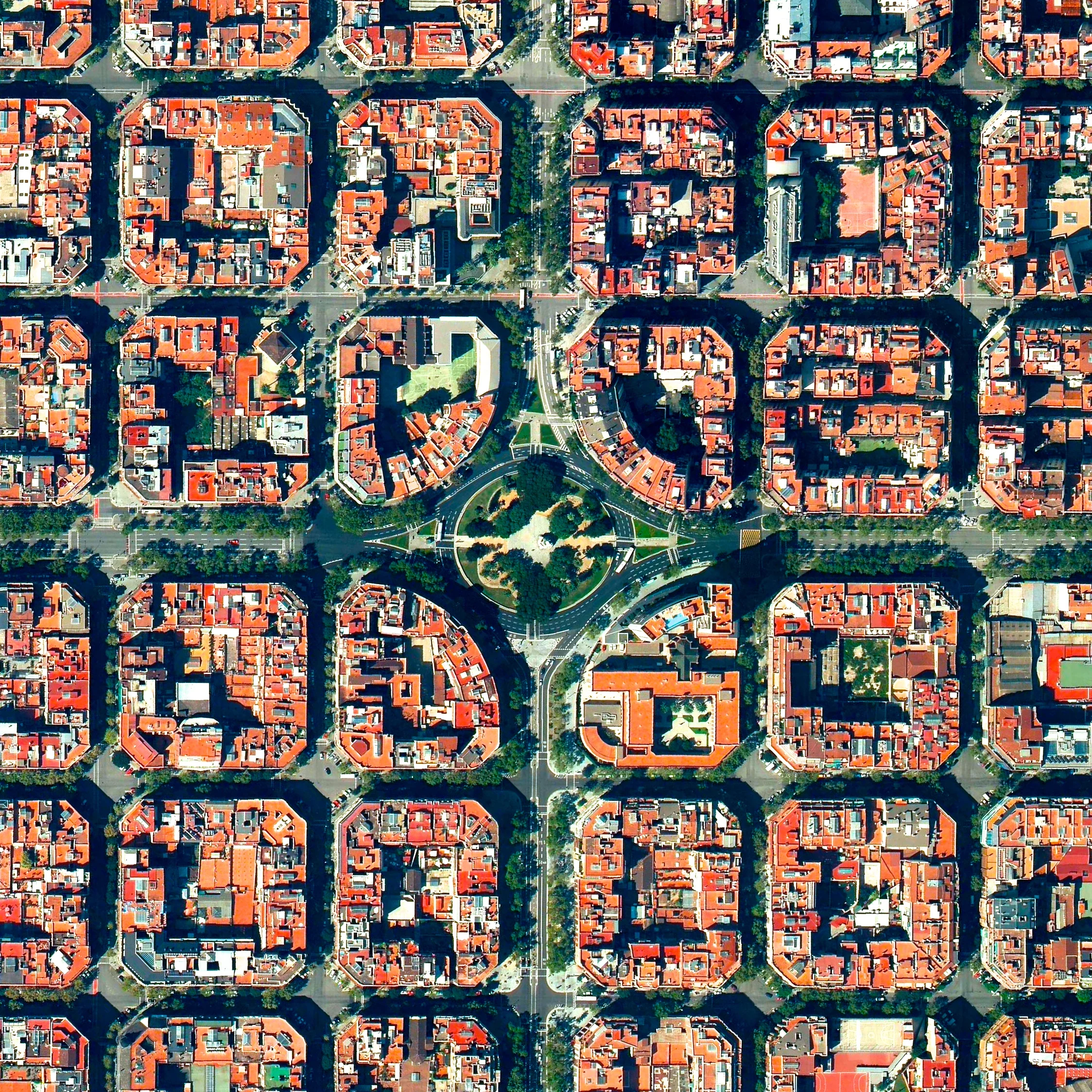 4/25/2017 Plaça de Tetuan Barcelona, Spain 41.394921°N 2.175507°E Plaça de Tetuan is a major square located in the Eixample district of Barcelona, Spain. The area characterized by its strict grid pattern, octagonal intersections, and apartments with communal courtyards. This Overview also available for purchase in our Printshop Source imagery: DigitalGlobe