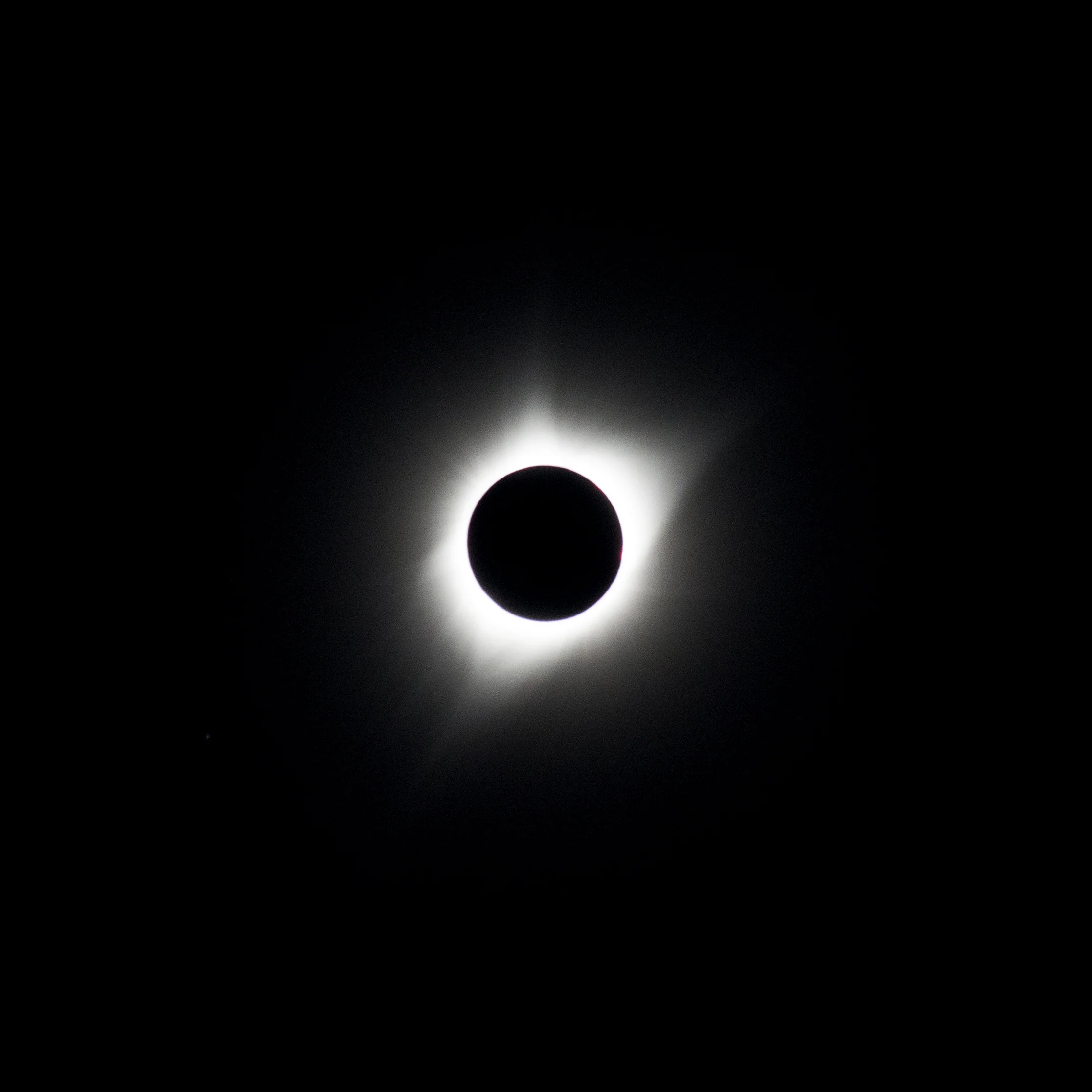 I captured this photograph of yesterday's solar eclipse from the zone of totality in Casper, Wyoming. We had an almost surreal two and a half minutes with this view as the moon passed between us and the sun. Being here during this event showed me, perhaps more so than ever before, that we are connected to and captivated by the cosmos. A sincere thank you to the team at Camp Casper: Casper, Under Canvas, and Outdoor Voices - for the perfect viewing spot.