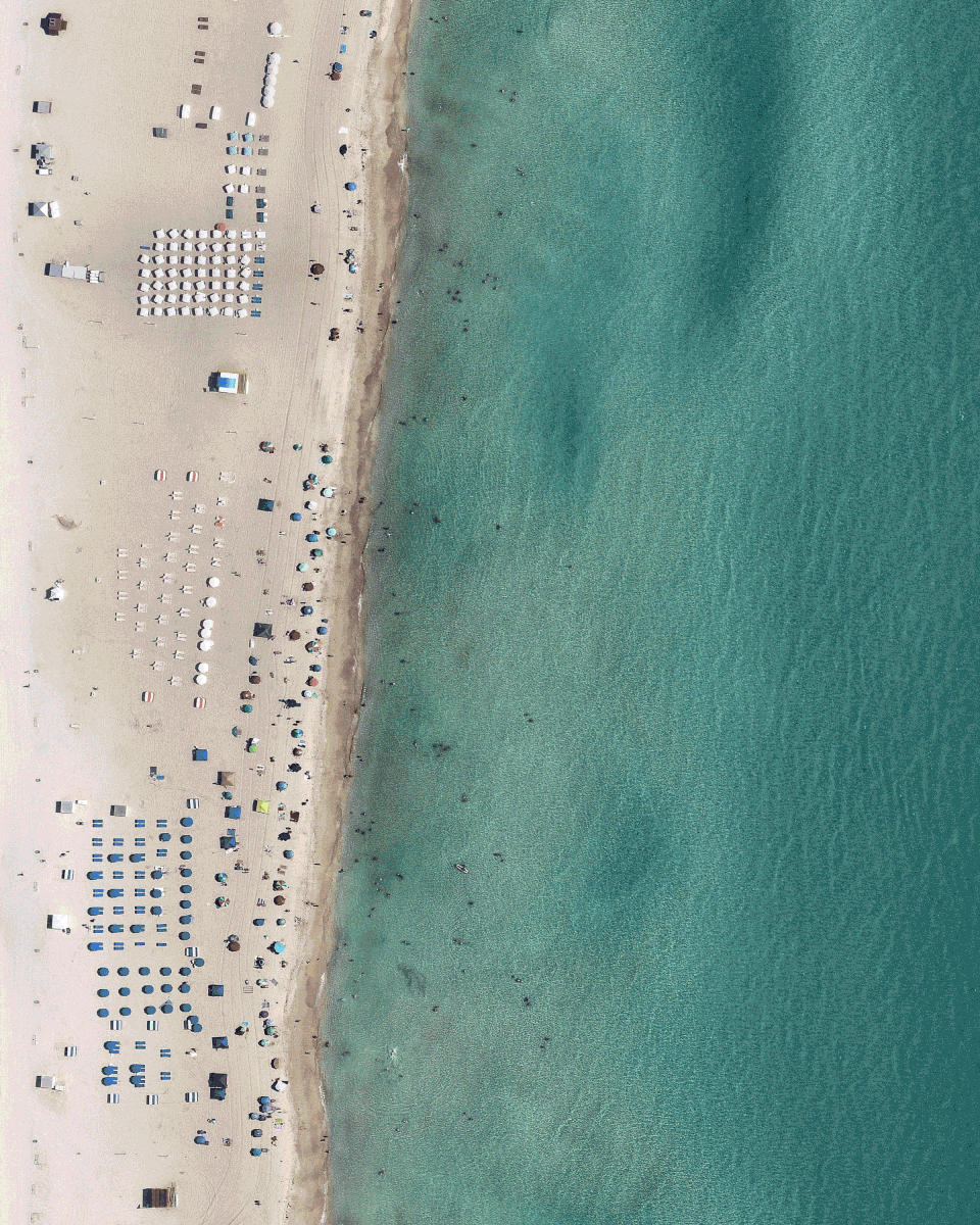 Check out this Juxtapose, which shows a section of Miami Beach, Florida, before and after a massive bloom of sargassum algae washed ashore this summer. Sargassum is a brown, free-floating seaweed common in temperate and tropical oceans. This summer, it has overwhelmed shorelines along the East Coast of the United States, Gulf of Mexico, and the Caribbean. Researchers believe the influx is caused by rising surface water temperatures and nutrients dumped into the ocean from farming and deforestation around the world. 25°47'10.0"N, 80°07'38.3"W Source imagery: Nearmap