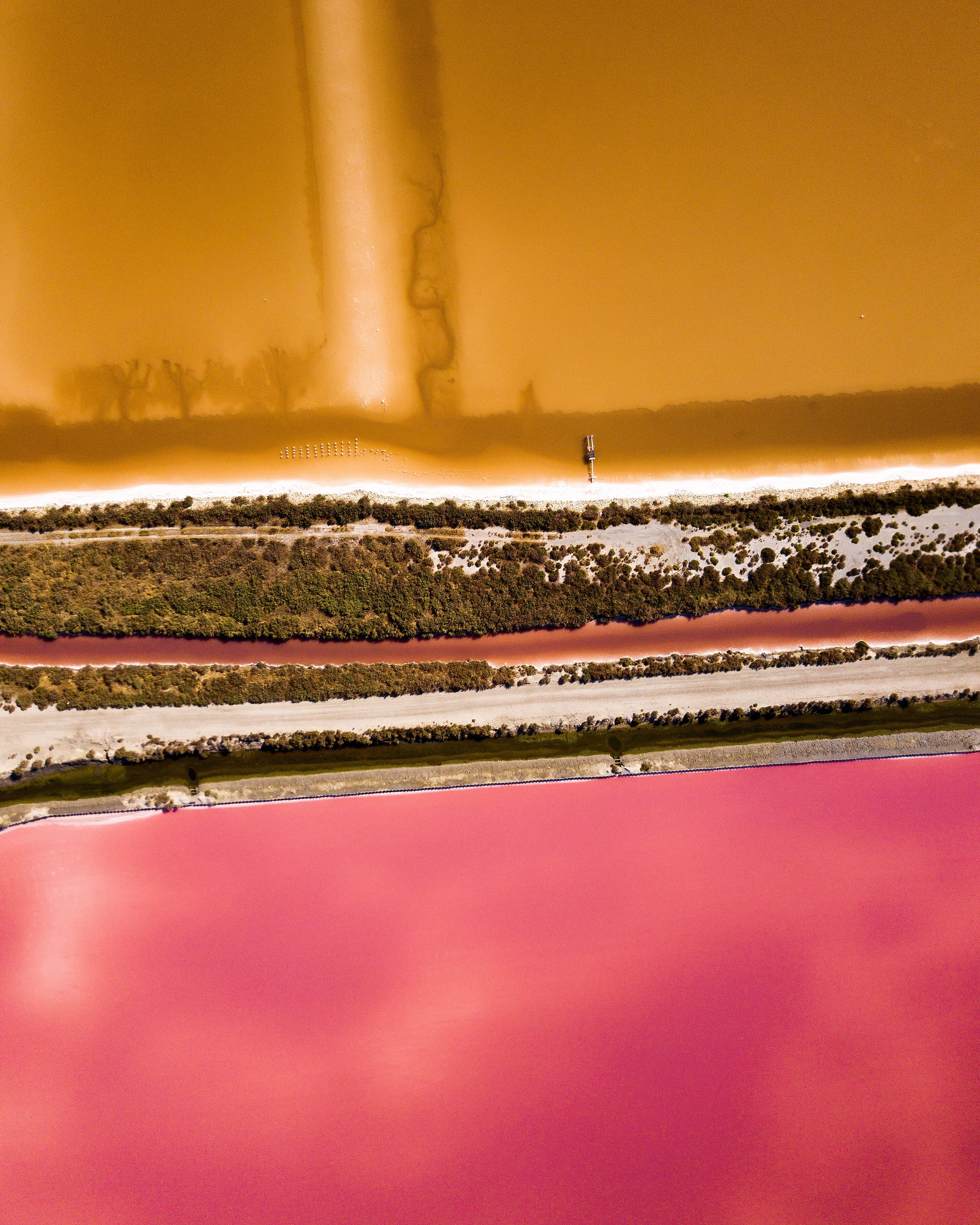 Check out the amazing colors emitted by these salt evaporation ponds in Aigues-Mortes, southern France. Salt has been produced in this region for thousands of years and is sought-after worldwide for its superior quality. Every year, more than 500,000 tons of salt are produced in Aigues-Mortes. 43°32'12.1"N, 4°09'47.4"E Source imagery: ZekeDrone