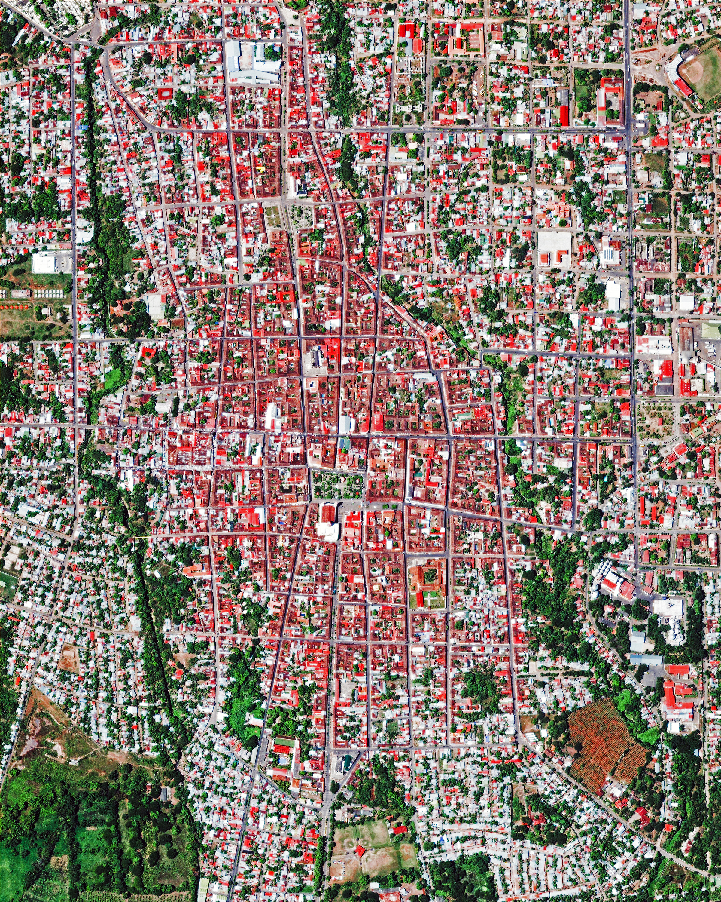 Granada is the sixth most populous city in Nicaragua, with a municipal population of roughly 123,000. Founded in 1524 by Spanish conquistadors, it is credited by some as being the first European city in mainland America. Since the city evolved centuries before the advent of motorized vehicles, most of its streets are narrow and even today allow only one-way traffic. 11.933333°, -85.950000° Source imagery: Maxar Technologies