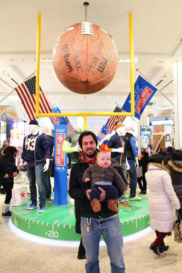 Custom Superbowl Sculpture in Macy's (2014)