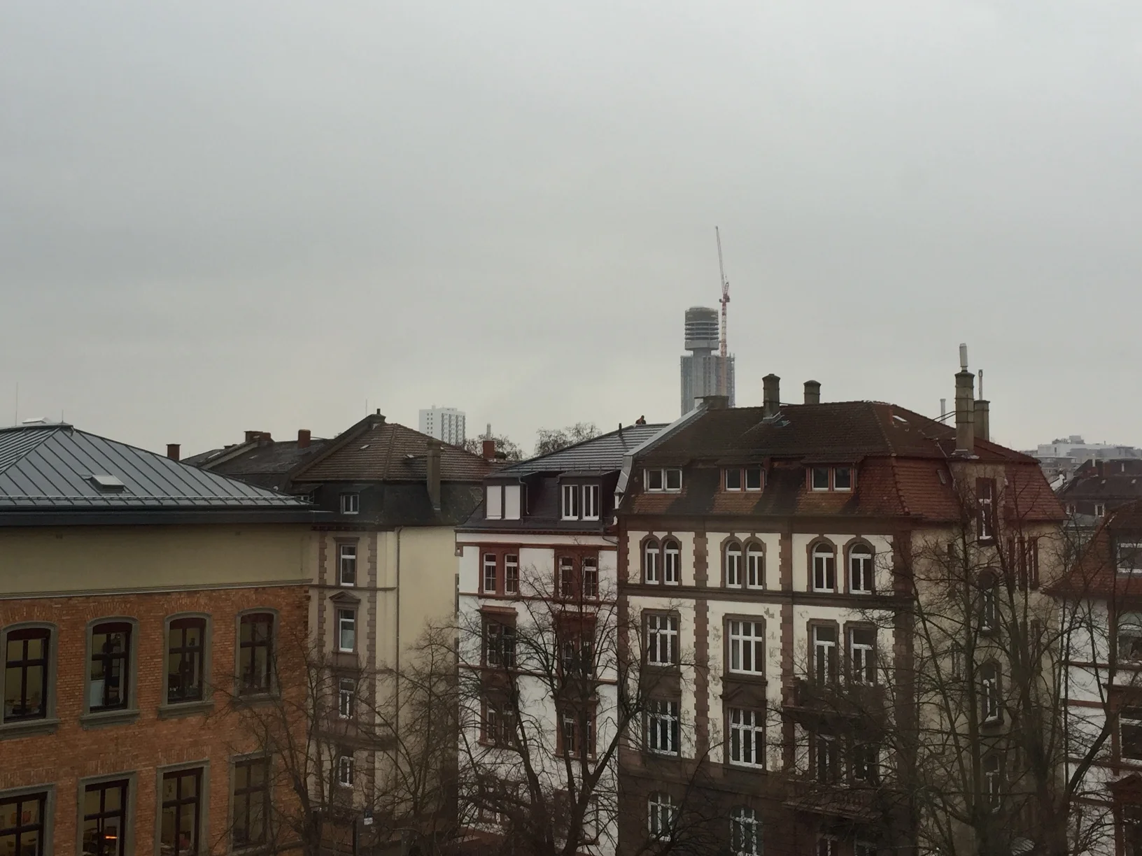 This was the view from our AirBnb during my last day in Frankfurt. If you look closely you will see a small chimney sweep to the left of the crane. Our host told me that spotting one is considered good luck in Germany :)