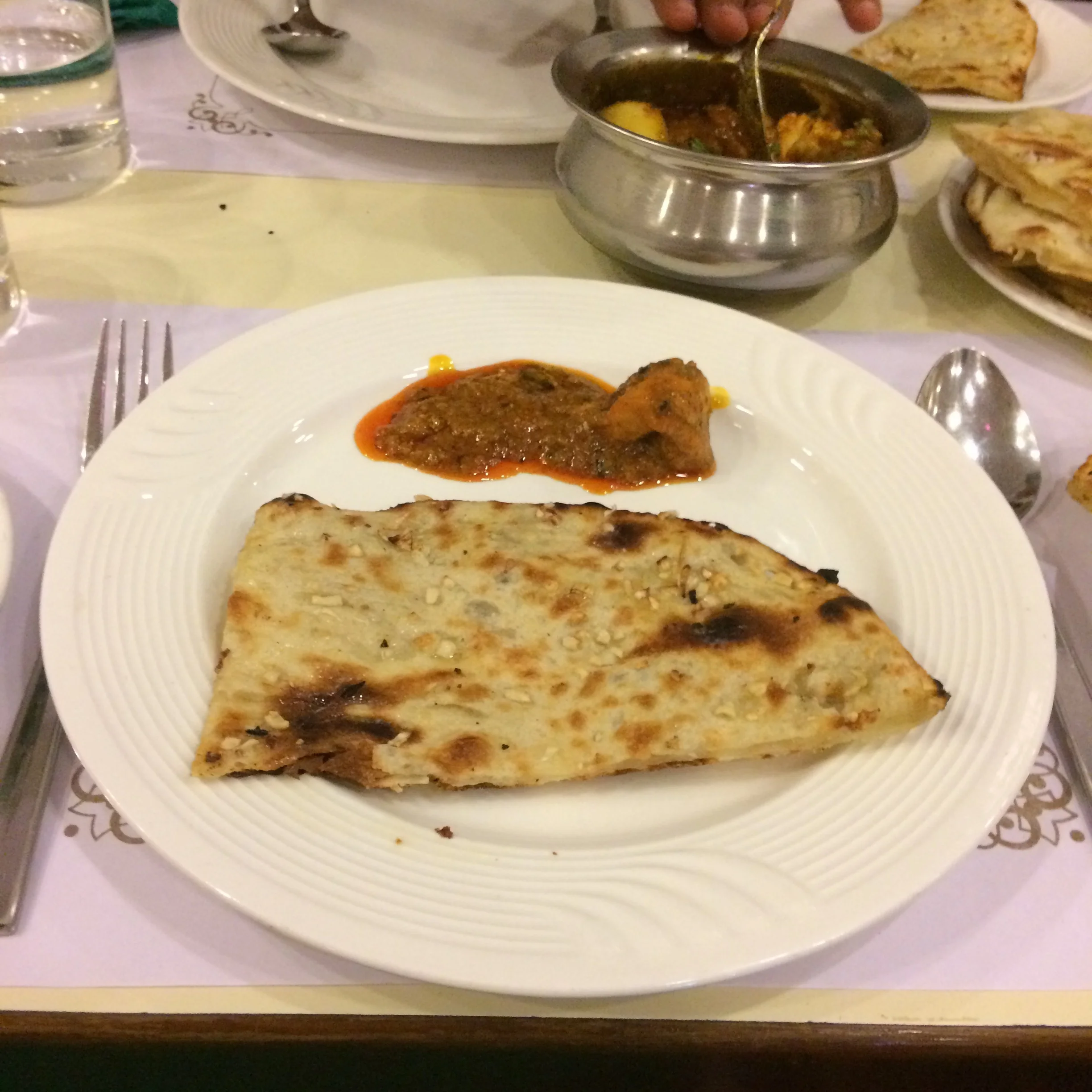Garlic and butter Naan which is my NO.1 favorite dish out of all Indian cuisine I've tried πππ