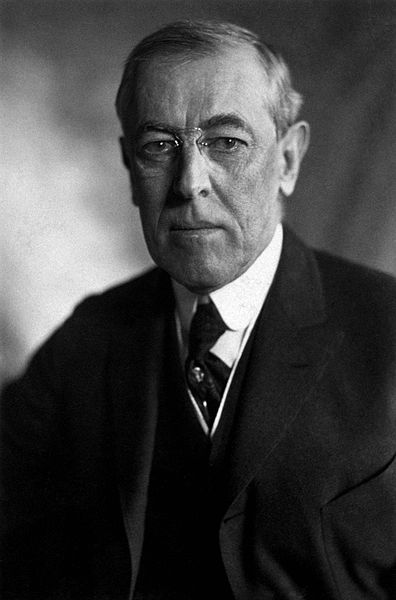 Thomas Woodrow Wilson (1856 – 1924) was the 28th President of the United States, in office from 1913 to 1921. A leader of the Progressive Movement, he served as President of Princeton University from 1902 to 1910, and then as the Governor of New Jersey from 1911 to 1913. With the Republican Party split in 1912, he led his Democratic Party to control both the White House and Congress for the first time in nearly two decades.