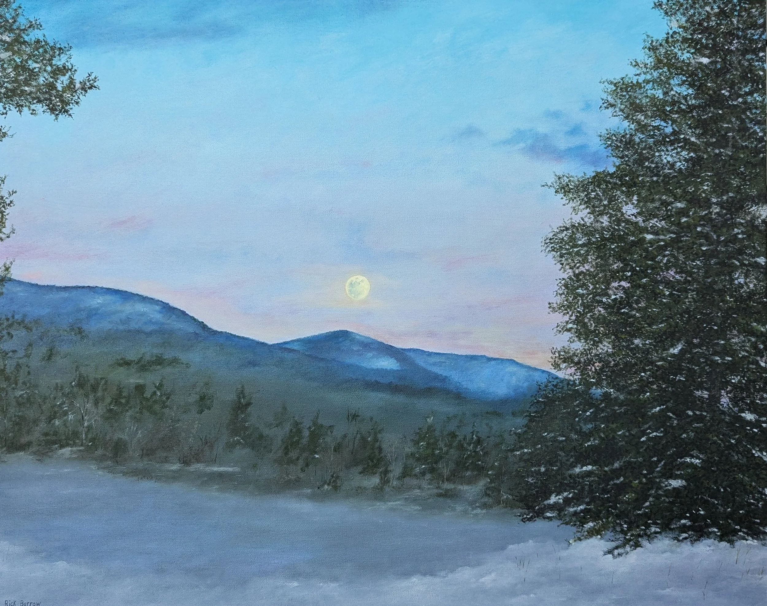 Mount Pisgah's Winter Moon