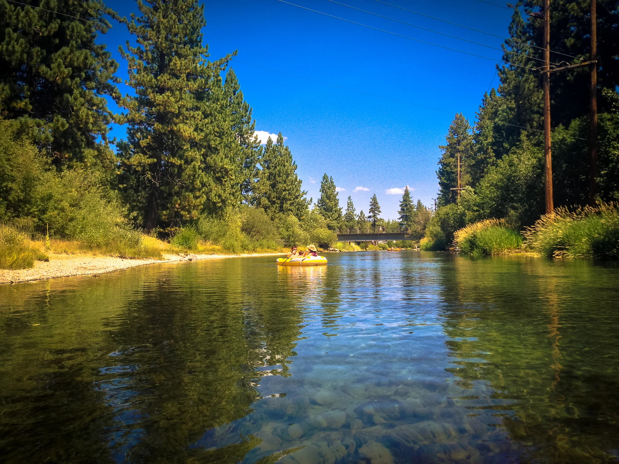 Tubing on the Truckee river