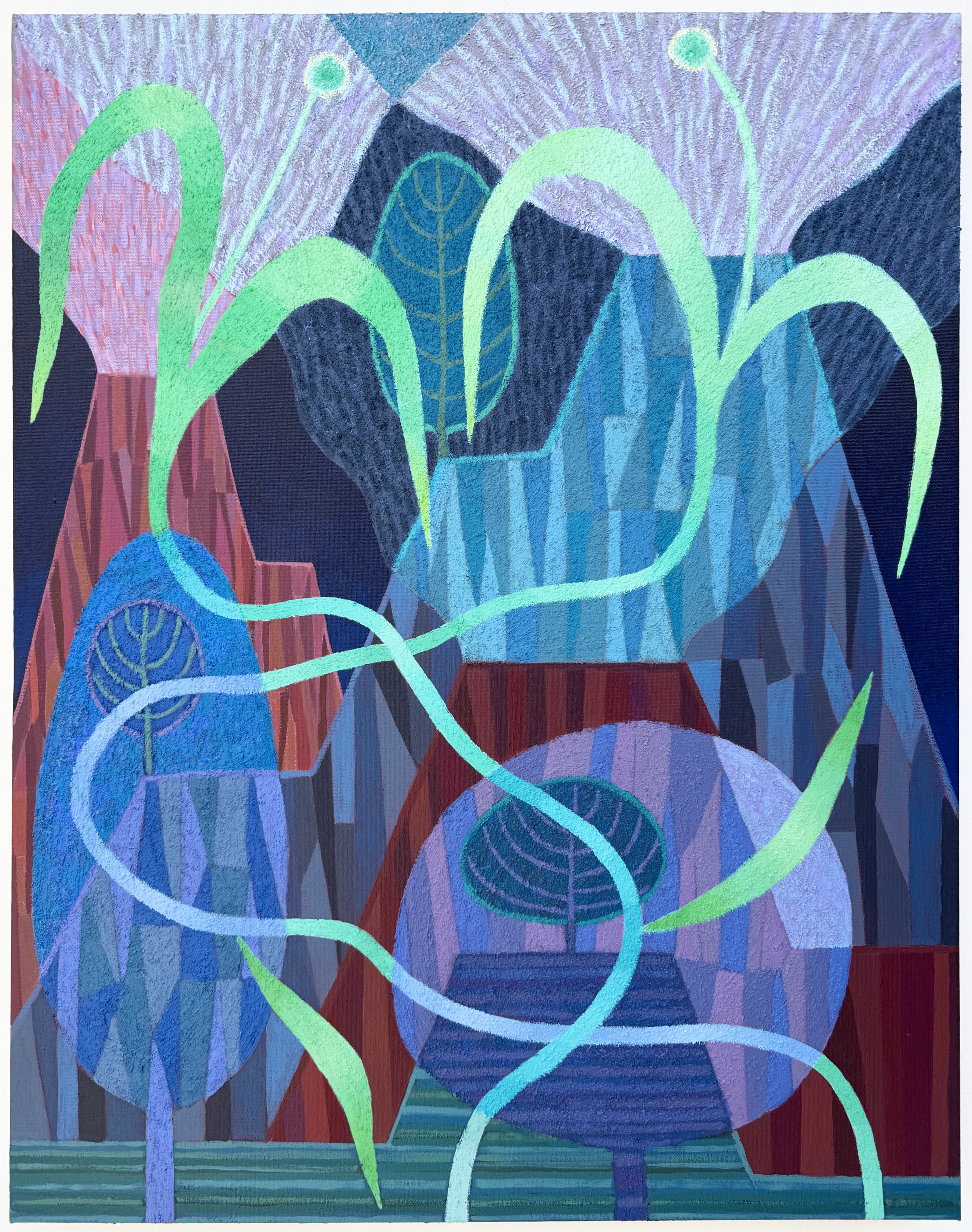 The Harmony Constant , acrylic, ink and sand on canvas, 30×24"