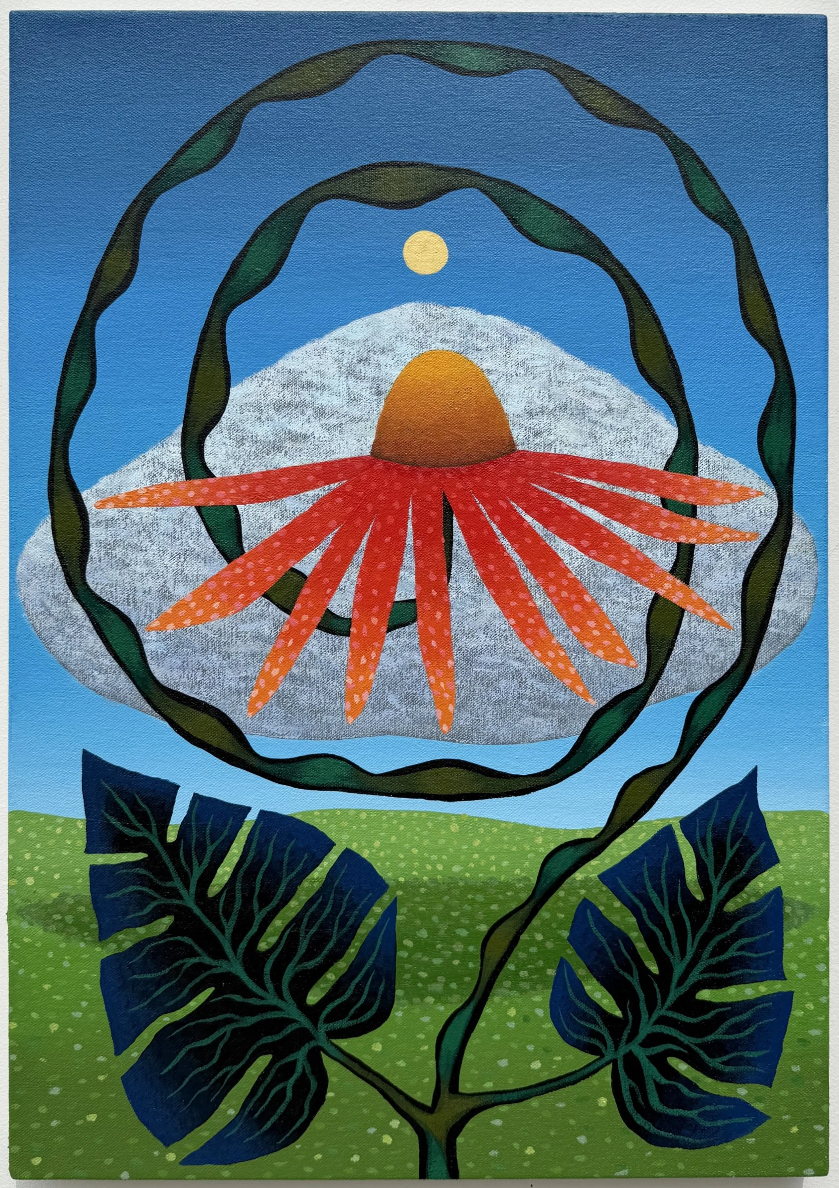   A Private Possession,  acrylic and ink on canvas, 20×14” 