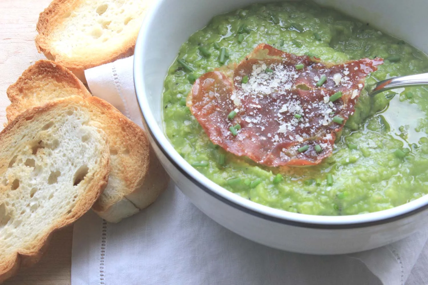Spanish Pea Soup with Crispy Ham | Image: Laura Messersmith