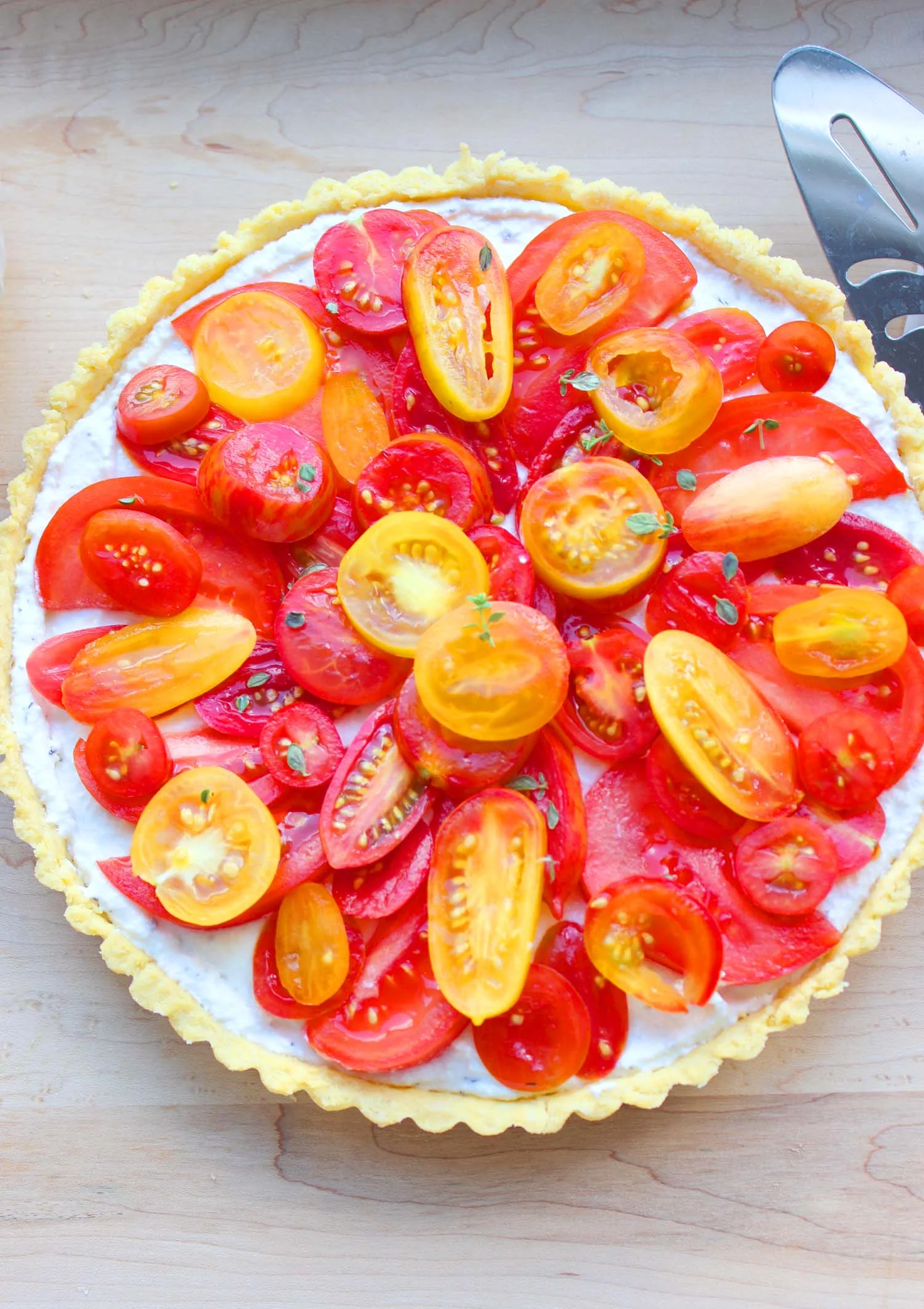Farmers Market Tomato and Ricotta Tart | Image: Laura Messersmith