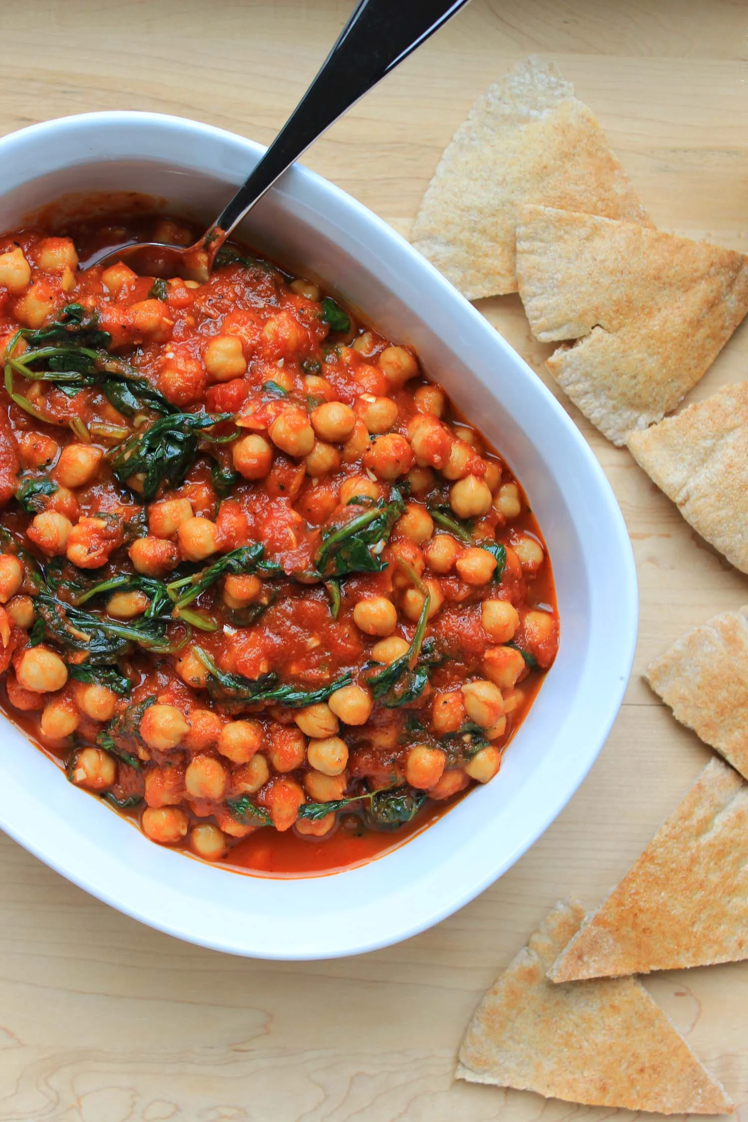 Chickpeas with Spinach | Image: Laura Messersmith