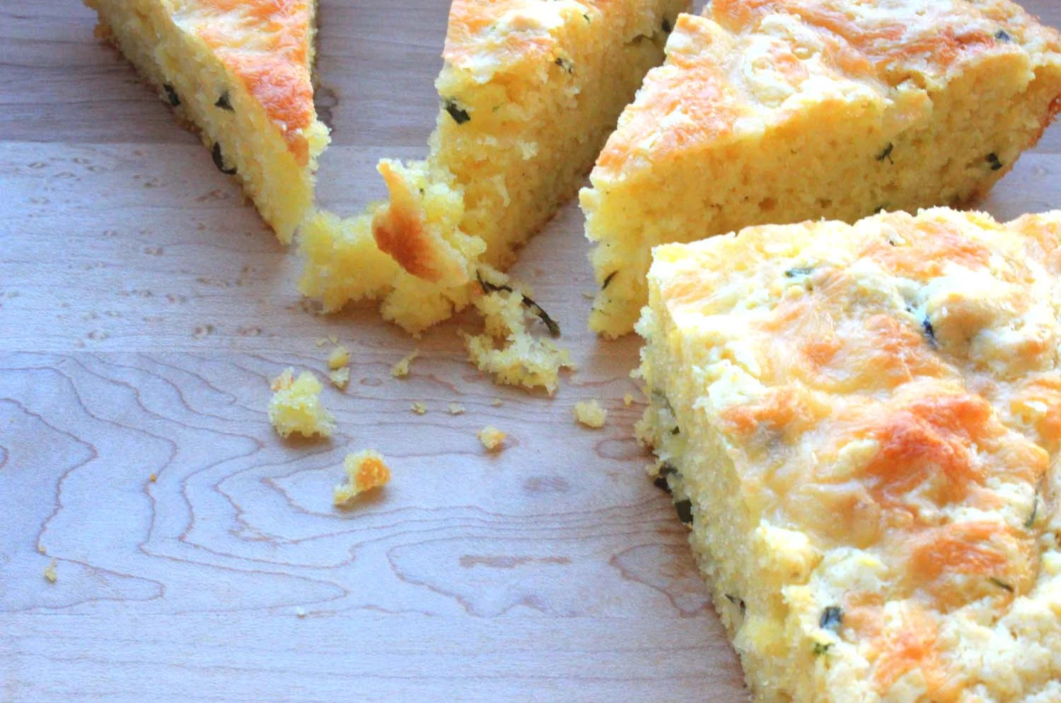 Cheddar Chive Cornbread | Image: Laura Messersmith