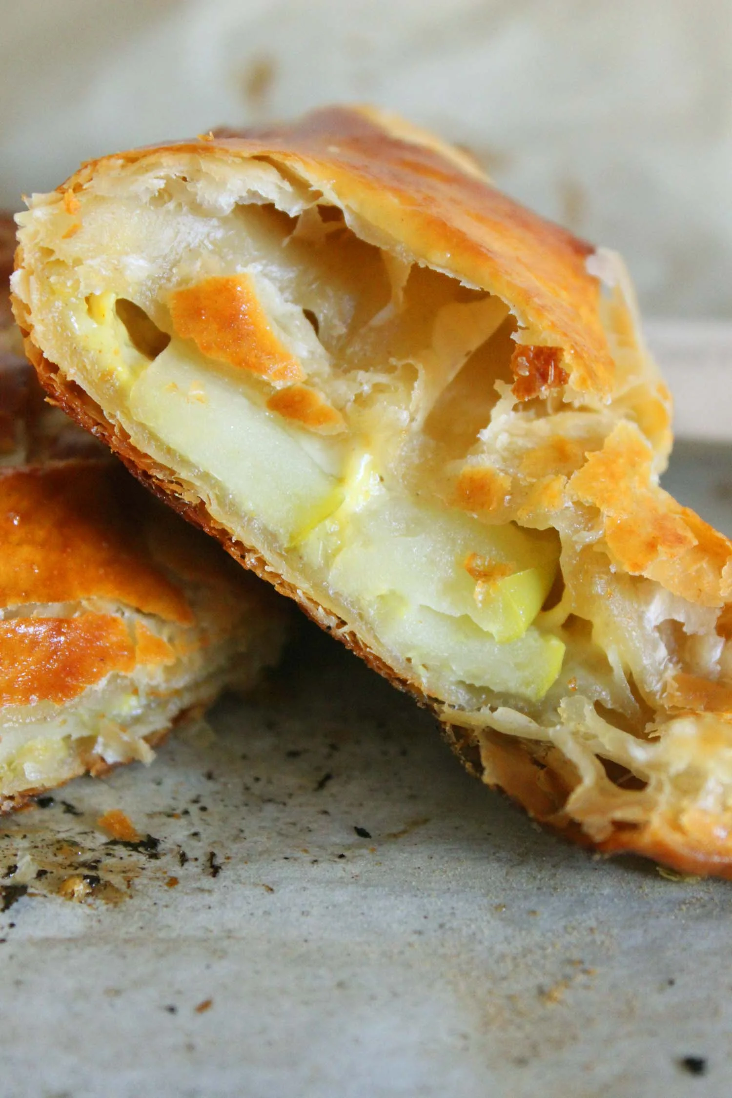 Granny Smith & Cheddar Hand Pies with Spicy Mustard | Image: Laura Messersmith