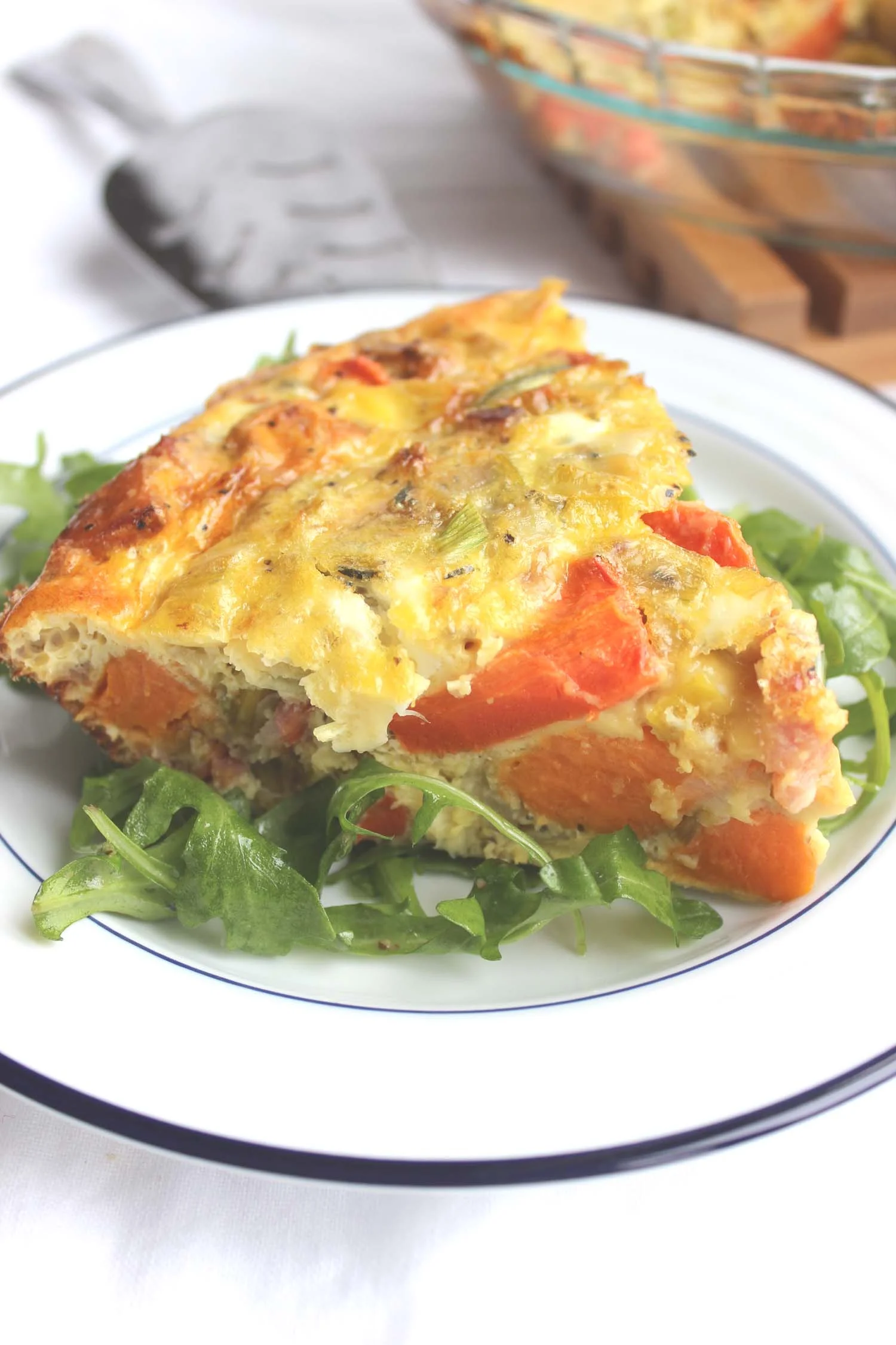 Roasted Root Vegetable, Leek, & Bacon Frittata | Image: Laura Messersmith