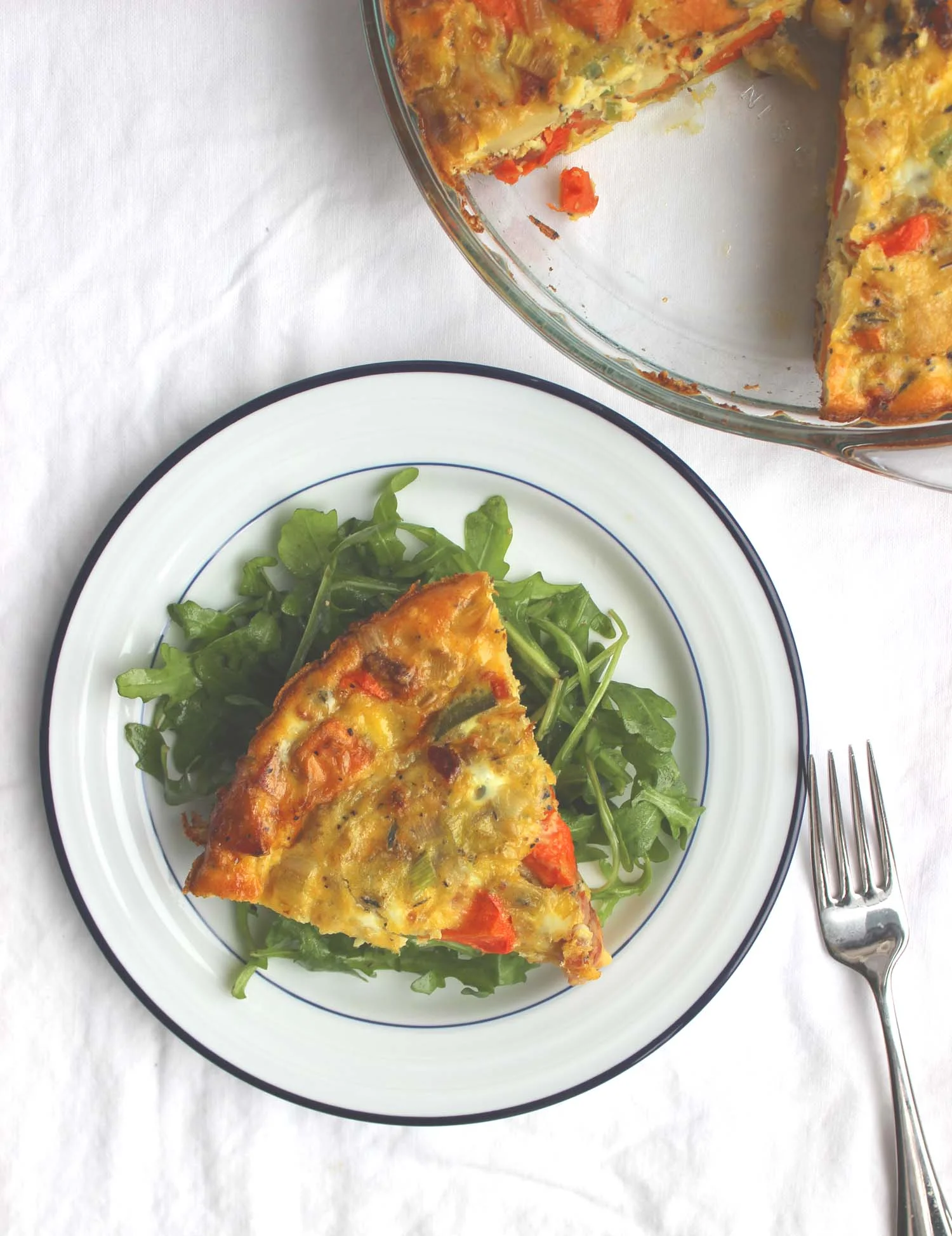 Roasted Root Vegetable, Leek, & Bacon Frittata | Image: Laura Messersmith