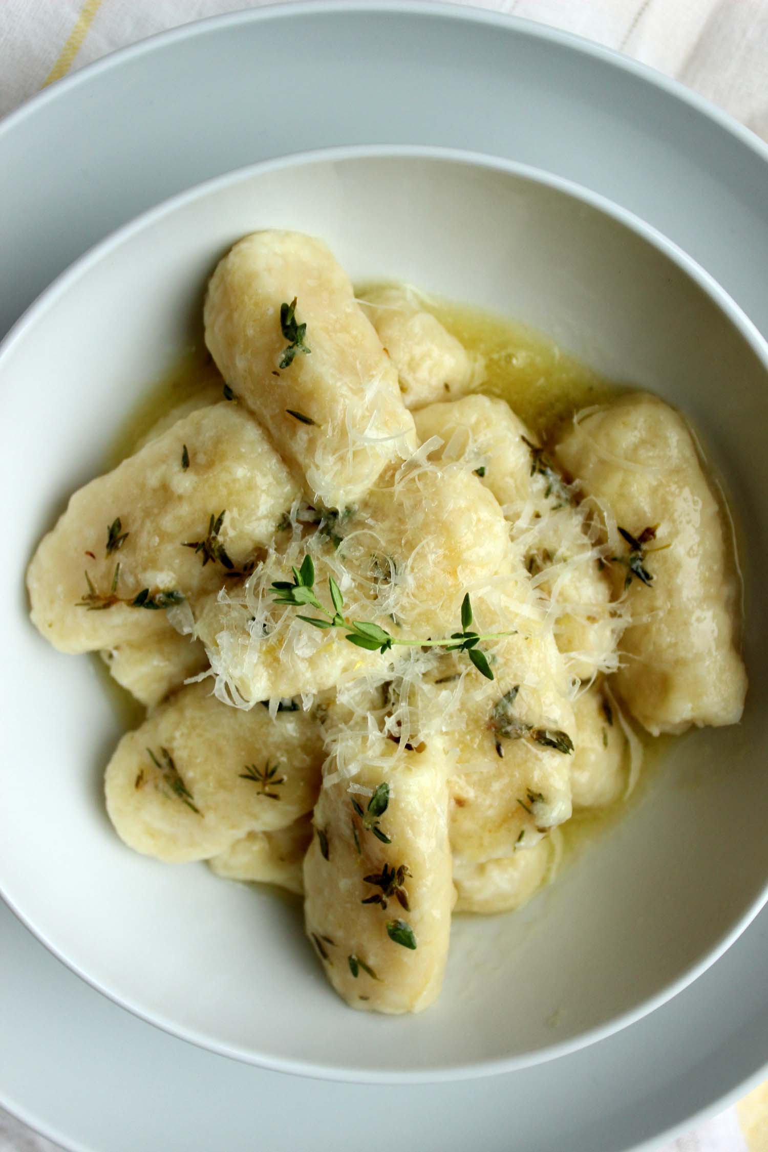 Lemon Mascarpone Gnocchi with Thyme Butter Sauce — Goldfinch &amp; Scout