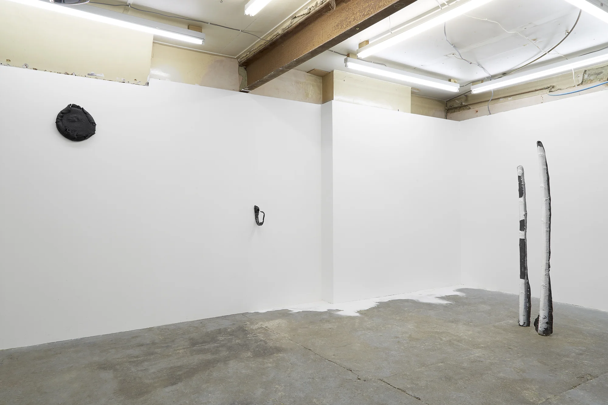Installation view Dark waters prefer low places at Jupiter Woods, London Press release