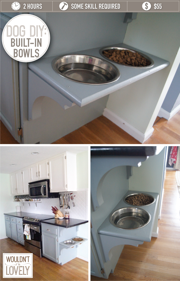 DIY: Built-in Dog Bowls — Wouldn't it be Lovely