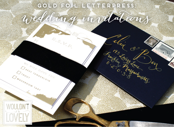 Custom Gold Foil-Pressed Stationery