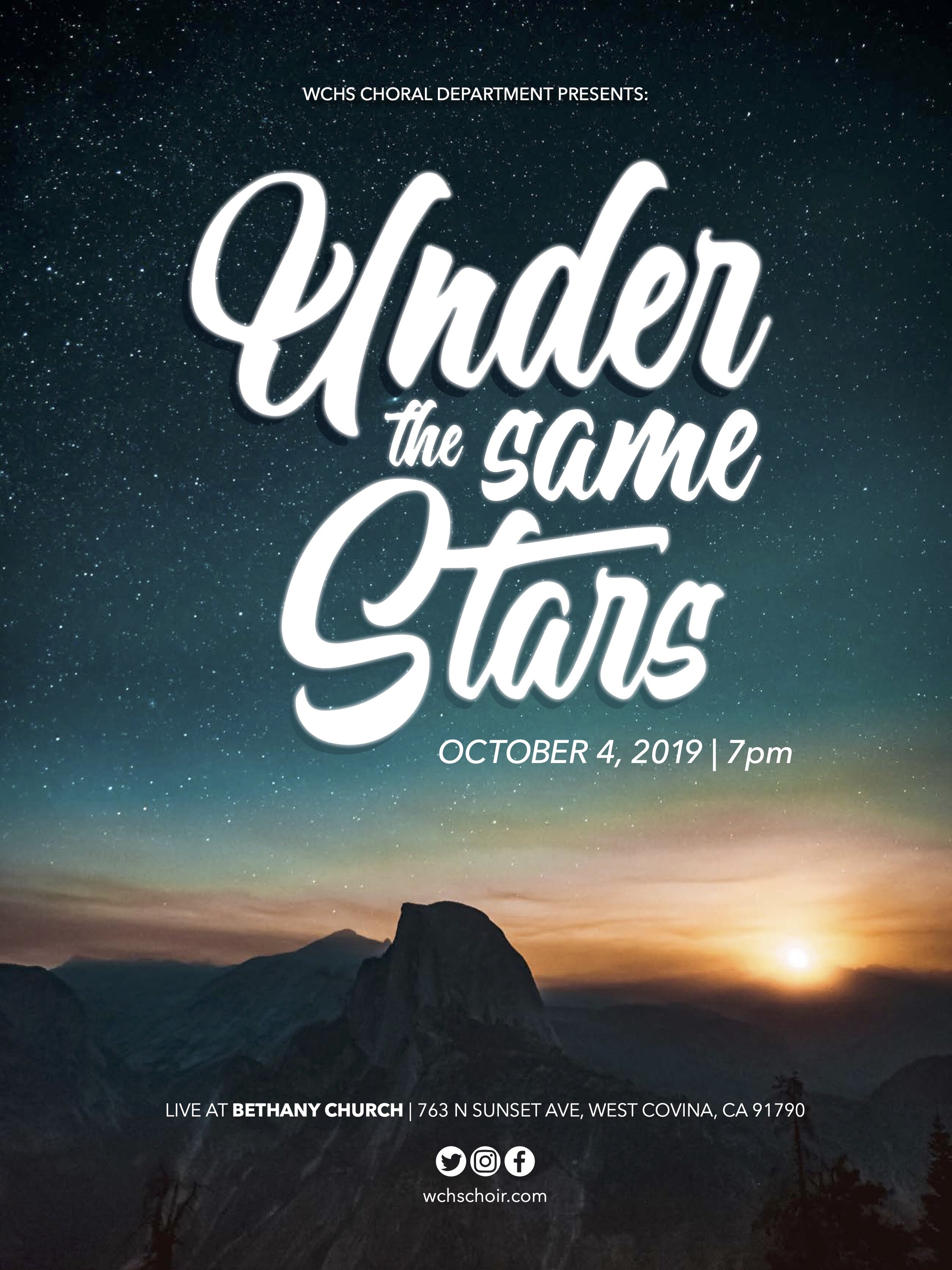 2019 Fall Concert - "Under The Same Stars"