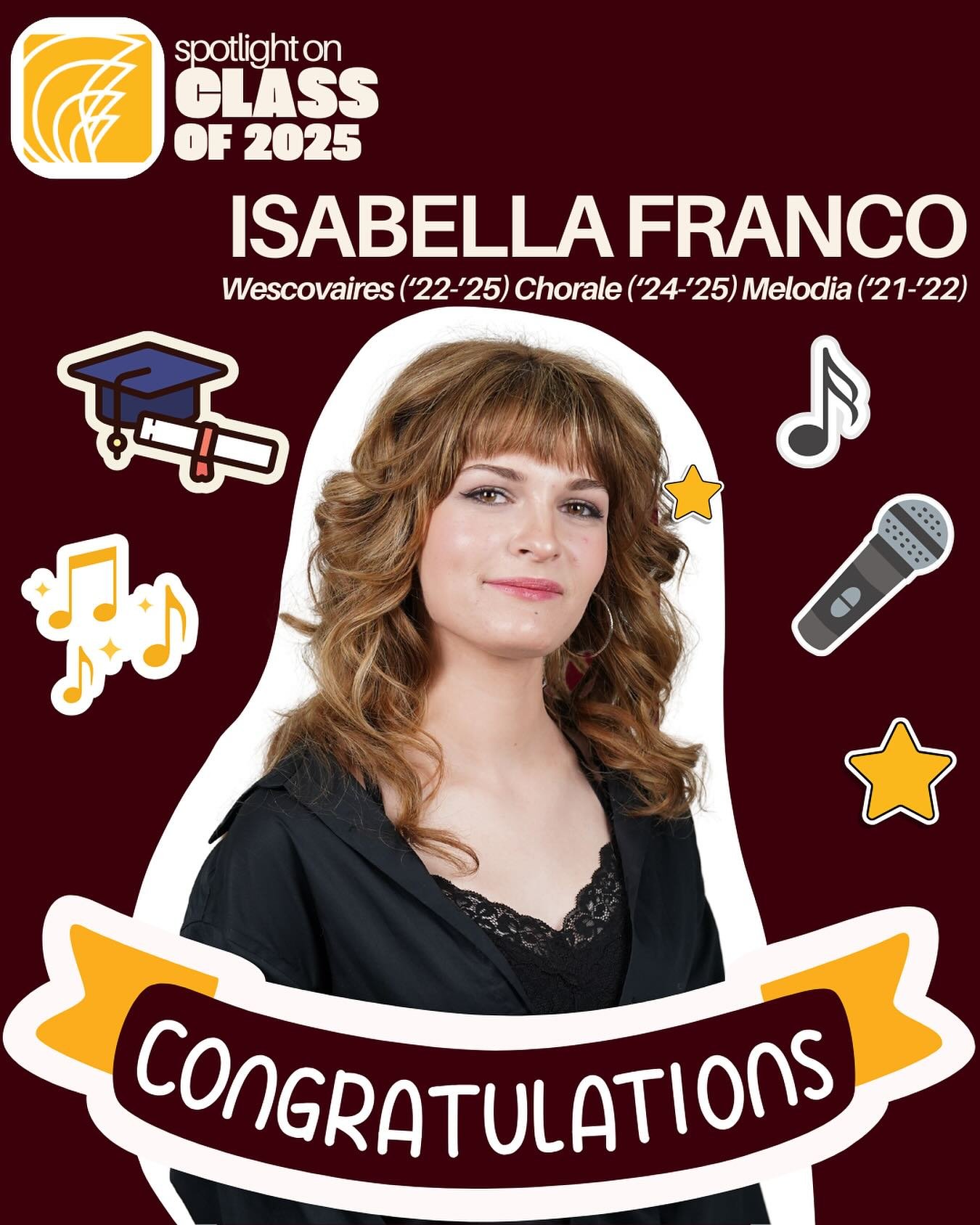 🎓✨ SENIOR SPOTLIGHT ✨🎓
Join us as we celebrate the amazing Class of 2025! Today, we honor Isabella Franco, a proud member of the West Covina High School Choral Department. From concerts to competitions, Isabella has brought passion, dedication, and