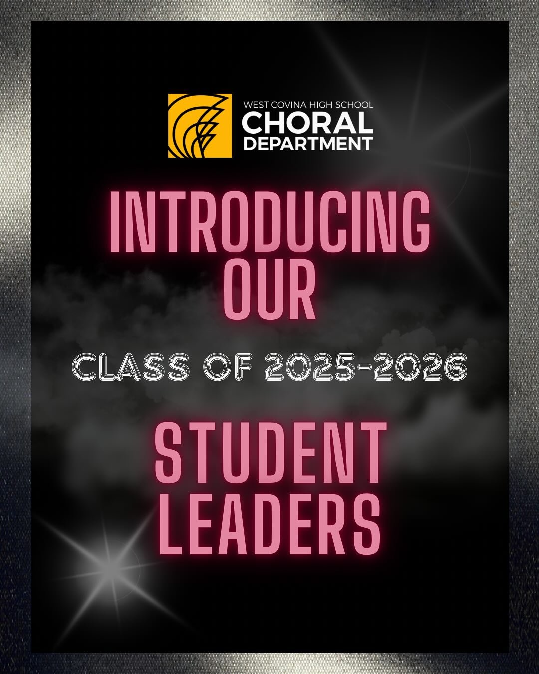 🚨 Meet the Leaders of the Future 🚨

Say hello to the 2025&ndash;2026 West Covina High School Choral Department Student Leadership Team! 💫 These exceptional students will be guiding, inspiring, and representing our Choral Department Family all year