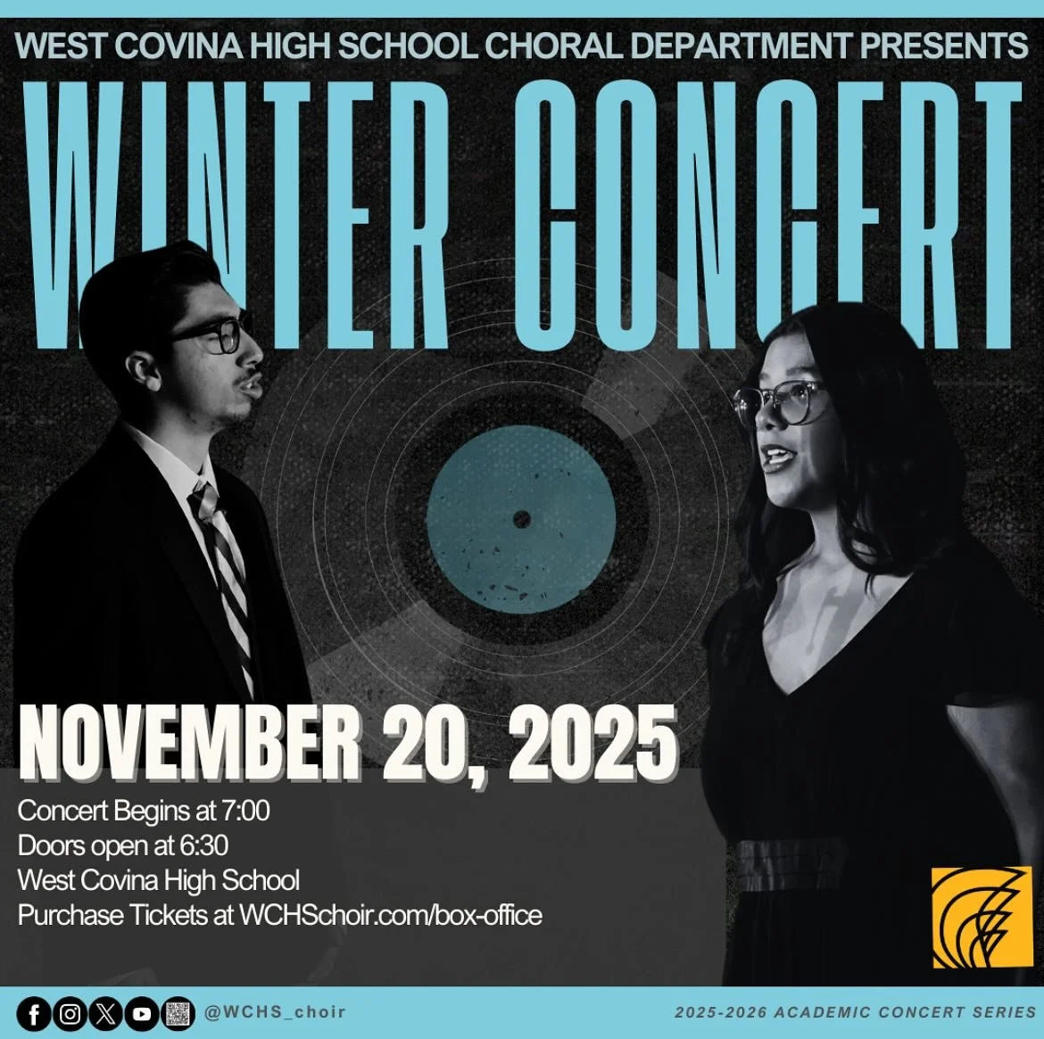 ❄️✨ Kick off your winter and holiday season with the sounds of the season! 🎶 Join us for the West Covina High School Choral Department&rsquo;s Annual Winter Concert &mdash; an evening filled with beautiful harmonies, festive favorites, and unforgett