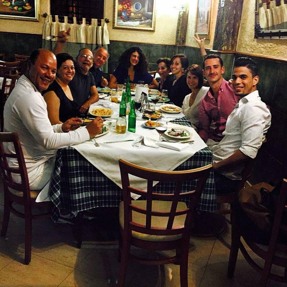 With my Dominican family- members of ENDanza's ballet staff, and fellow choreographers, at my good-bye dinner. 