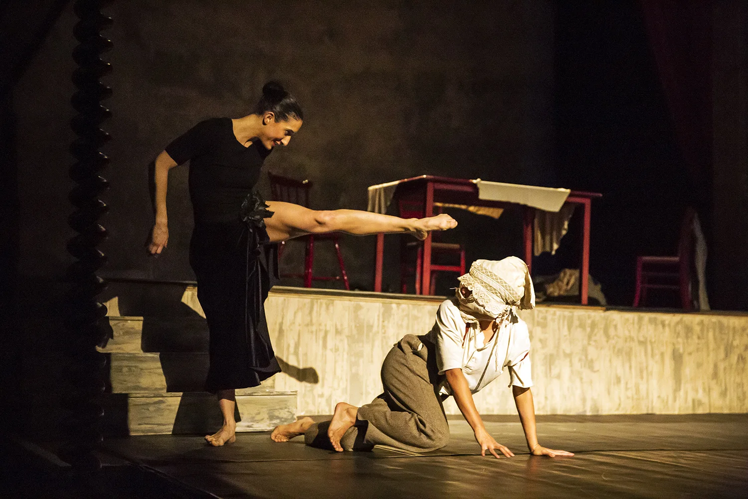 Marivi Da Silva and Antonette Dayrit in Carlos Pons Guerra's O Maria. Photo: Emma Kauldhar