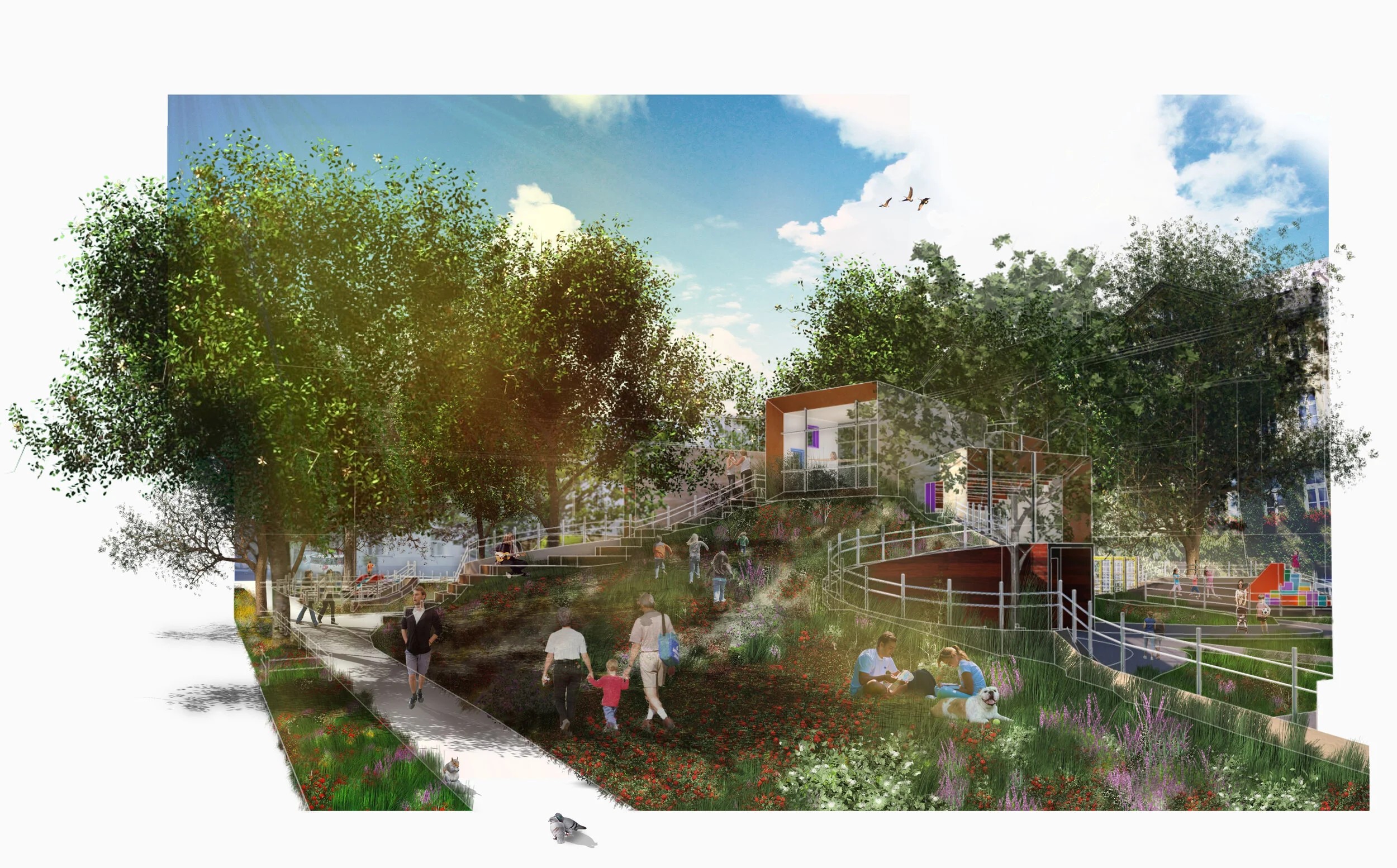 Great lawn in the Spring