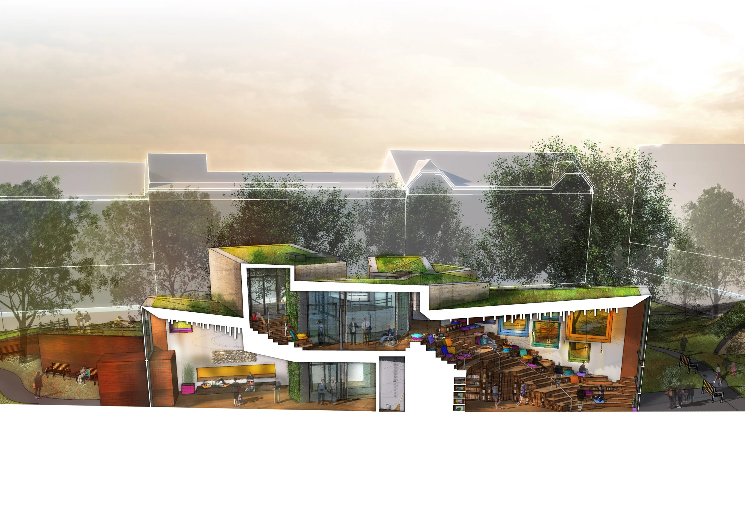 Longitudinal section perspective