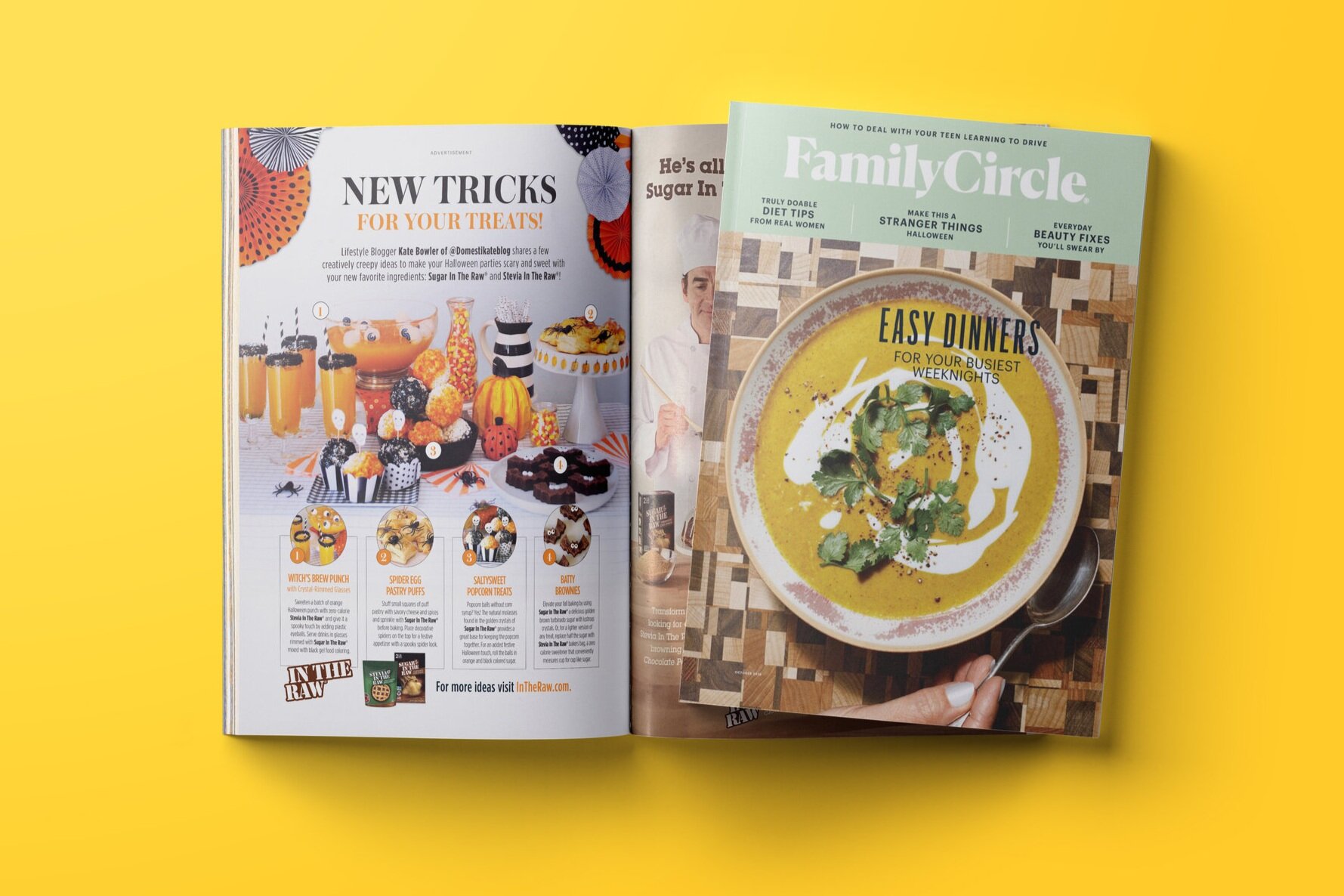  A full page advertorial for Sugar In the Raw and Stevia in the Raw, published in the October 2019 issue. 