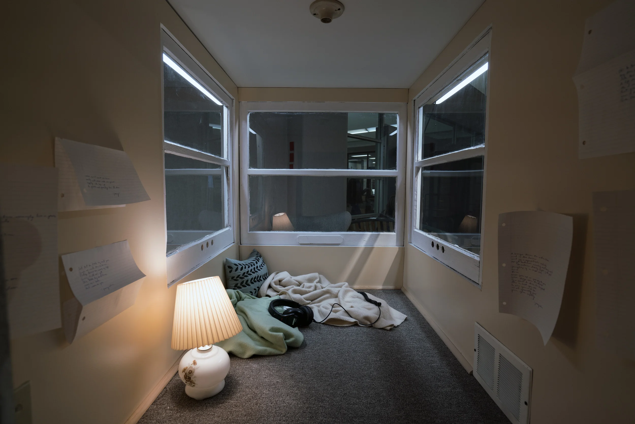 (to blankets) interior