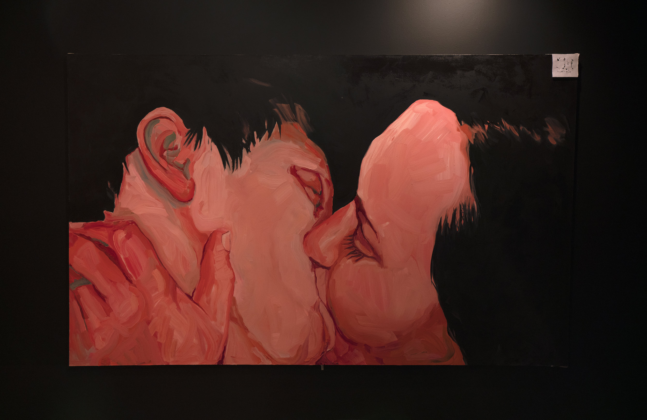 Mania Painting (Kissing). 6 x 9 foot oil on canvas. 2017