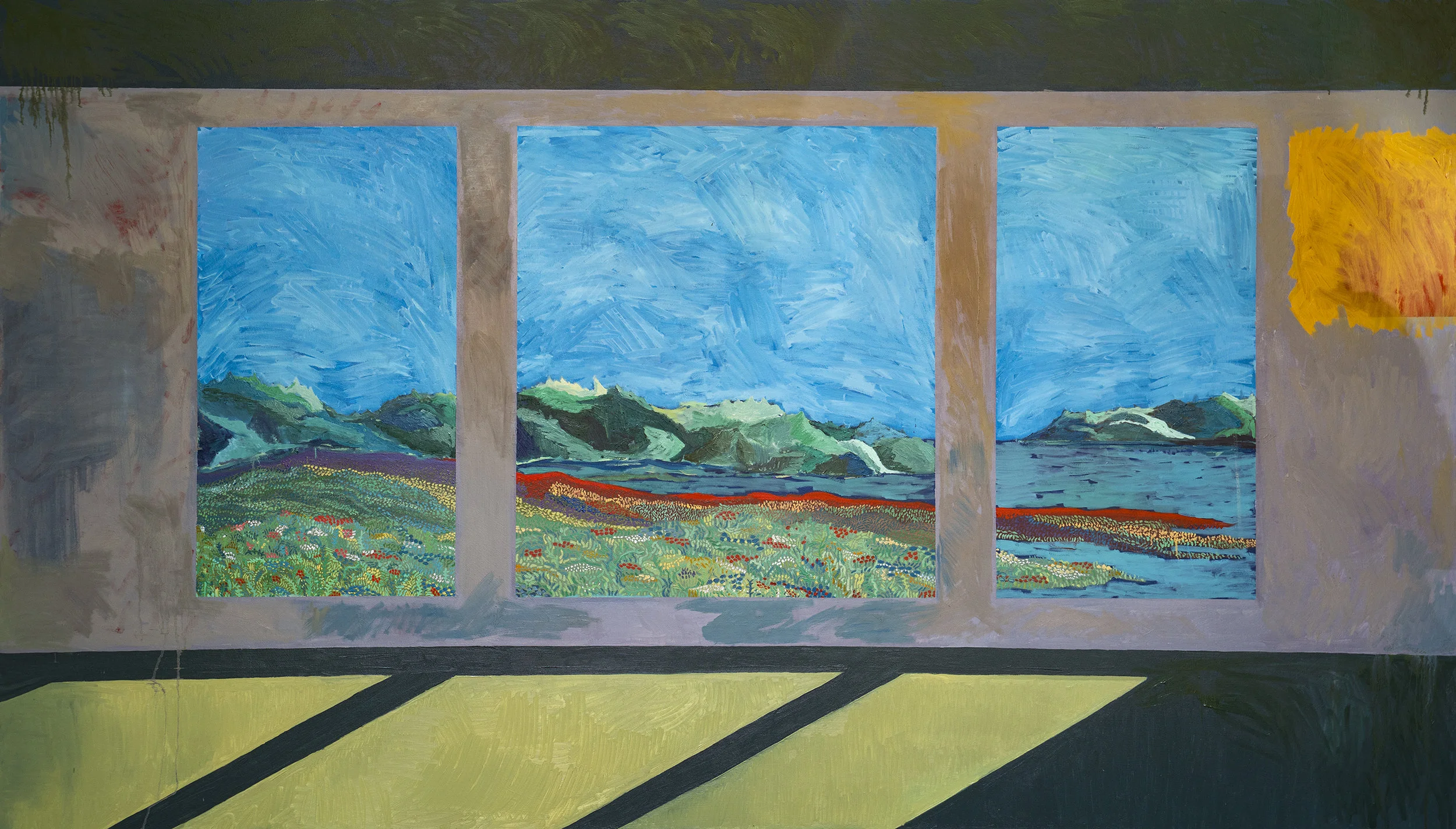 6 x 10 foot oil on canvas. 2019