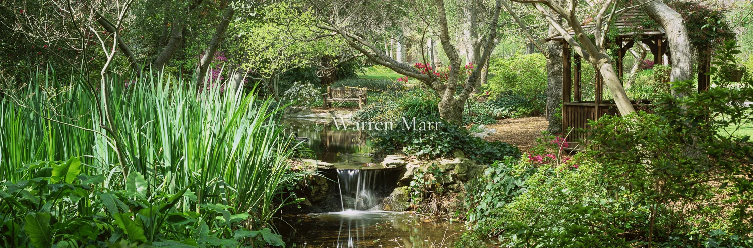 Promenade Stream Waterfall - February 2003, La Cañada Flintridge, CA