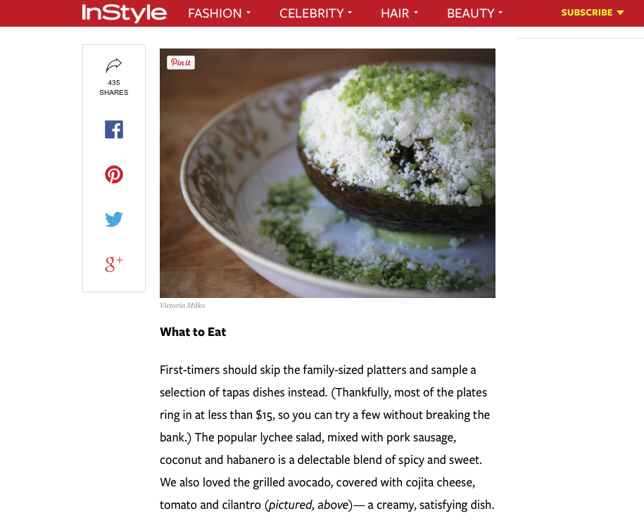 A screen capture from my photos in InStyle.