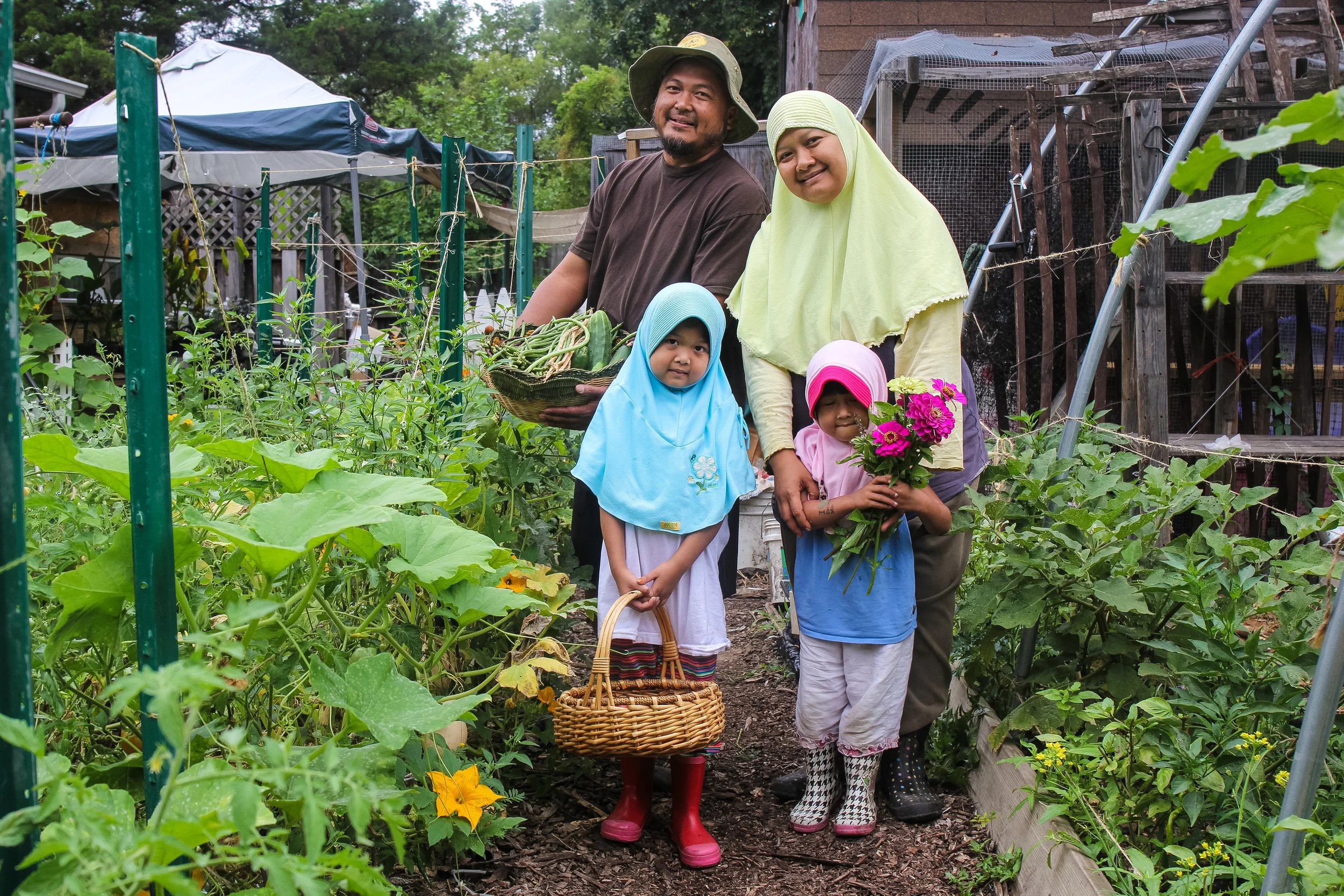 The Caspari family at the farm in College Park, Maryland. Summer 2015.