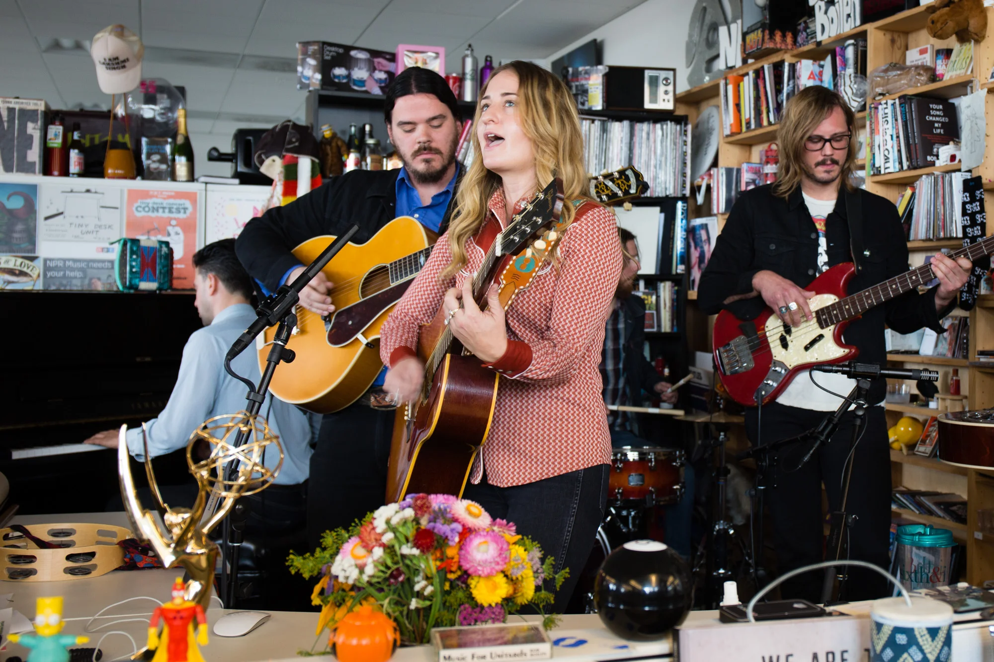 Margo Price plays a Tiny Desk show on November 9th, 2016. (Victoria Milko)