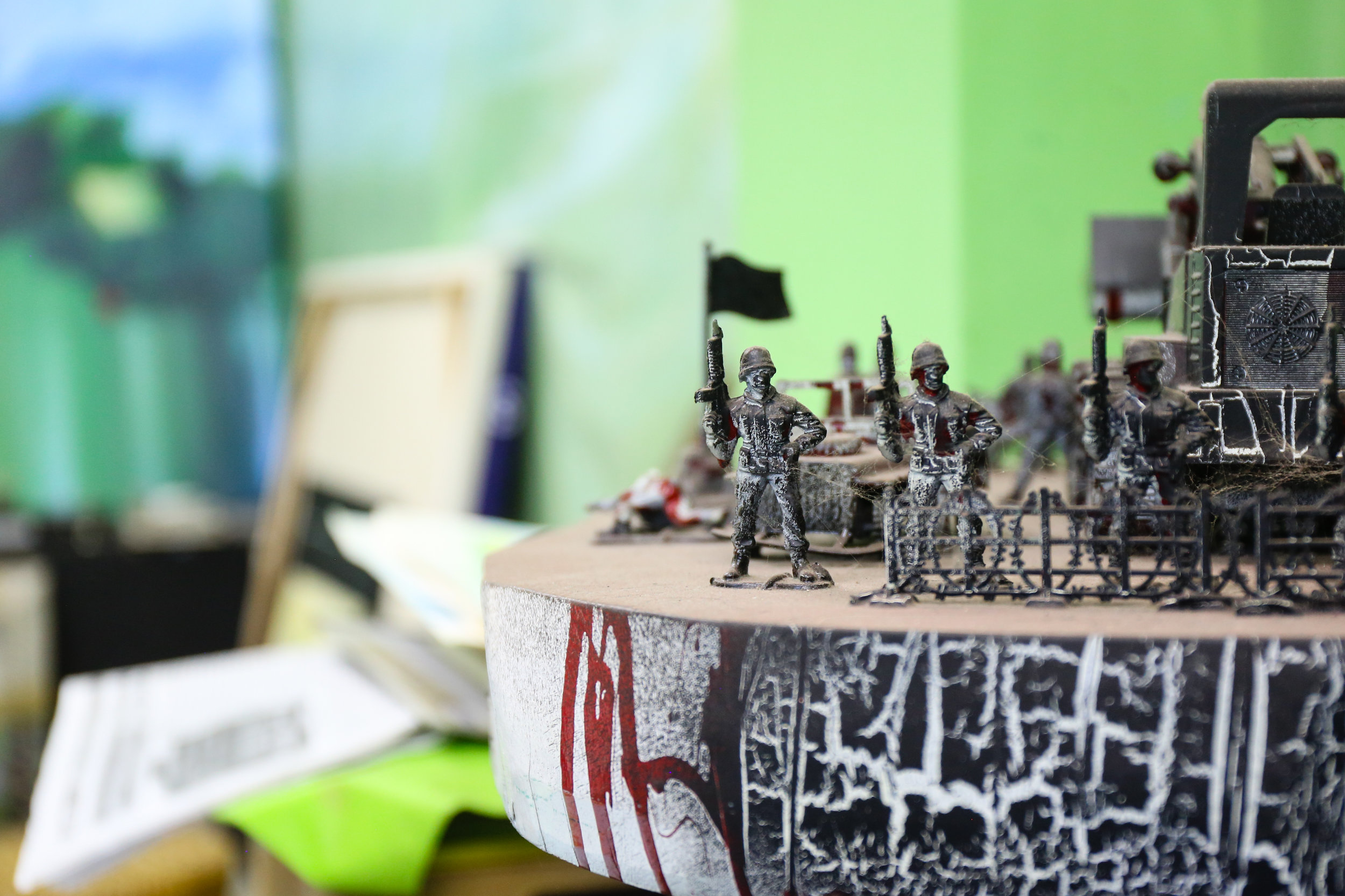 Work seen in the studio of Myanmar artist Nyein Chan Su. Yangon, Myanmar.