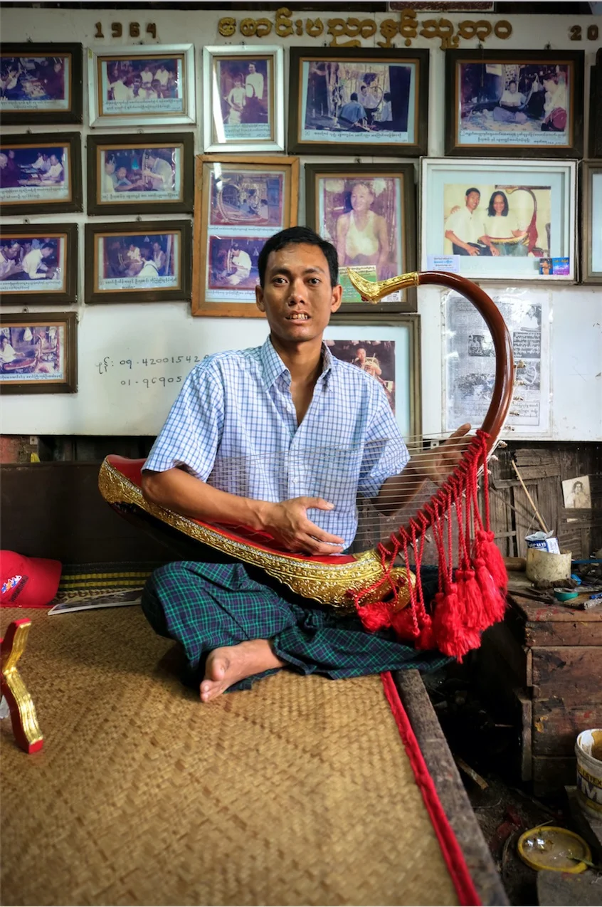 Aye Aung Win in his Yangon studio. July 2017