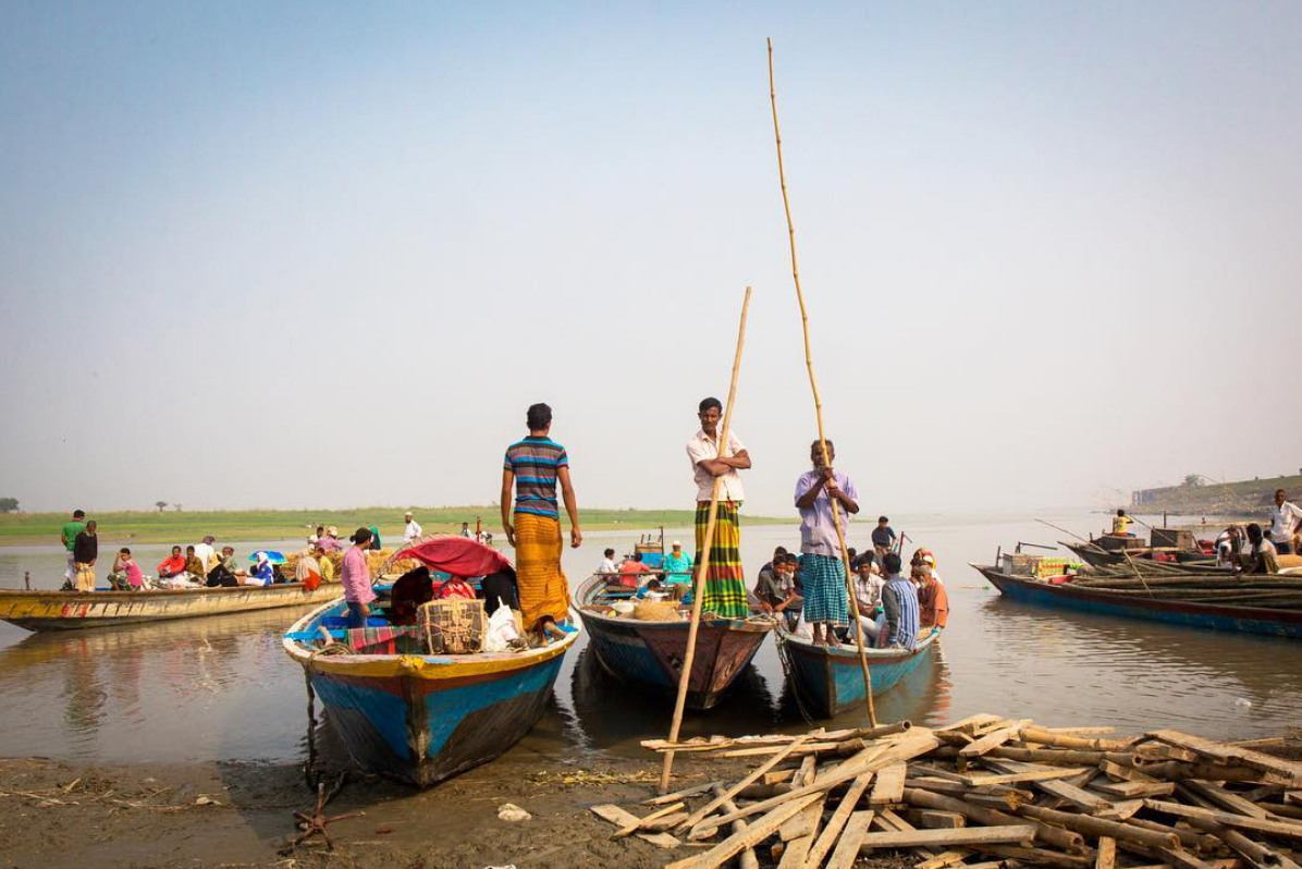The jetty in Belkuchi, Bangladesh. December 2017.