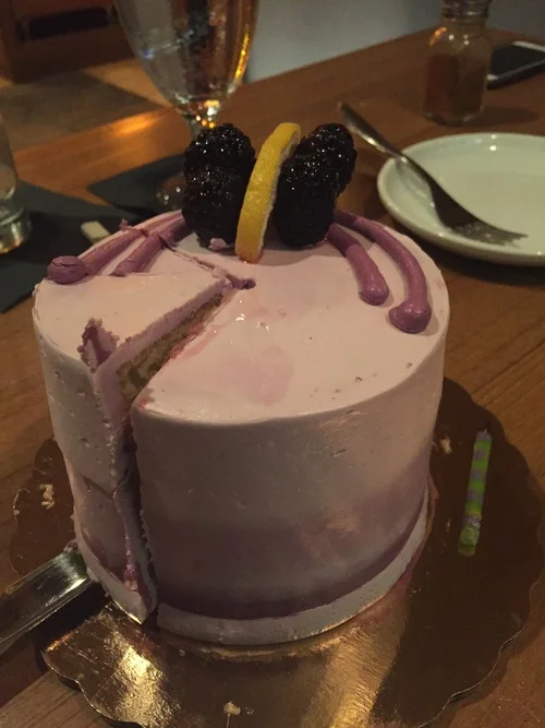 Blackberry Lemon Cake from WFM...mm...