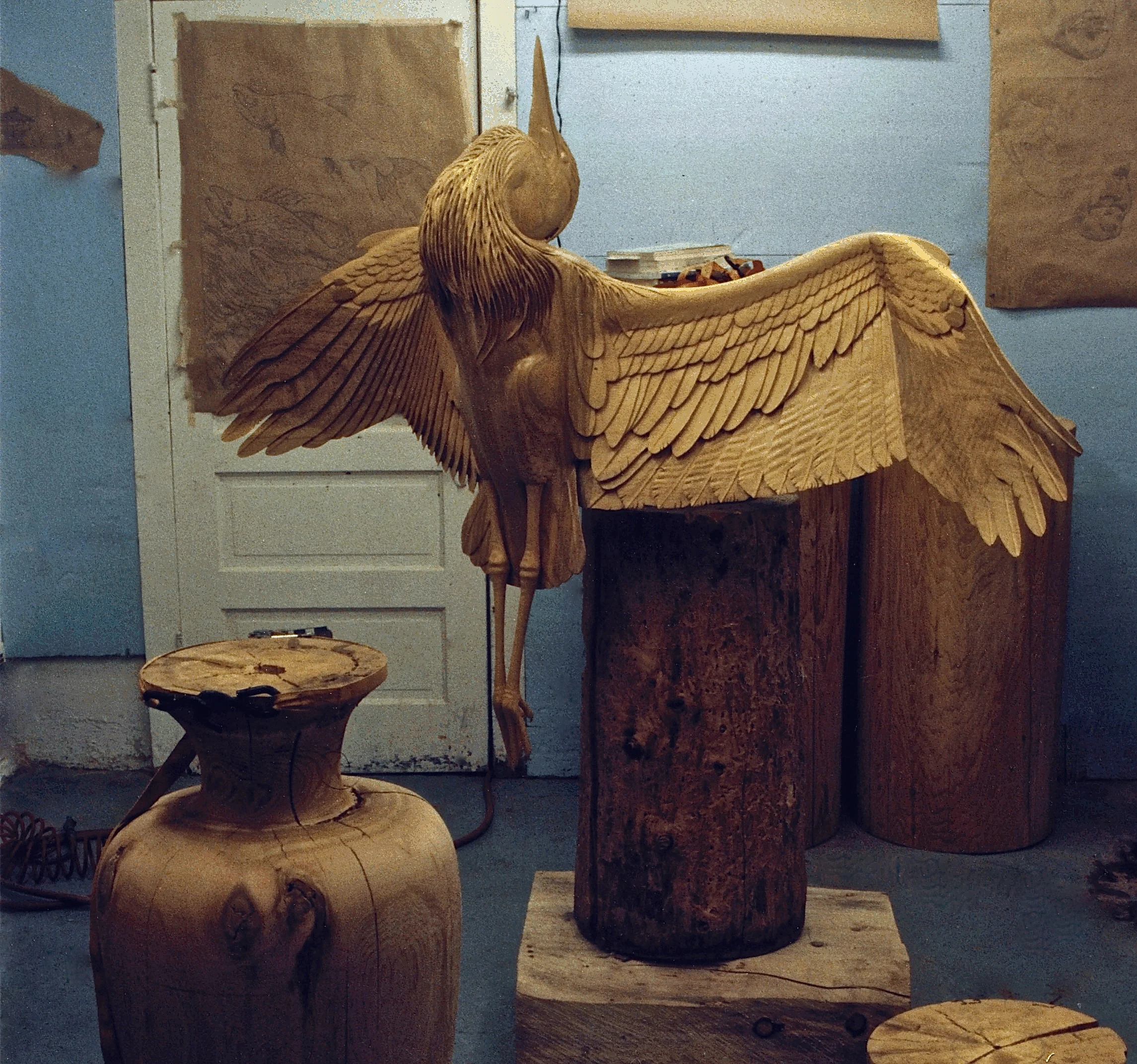  Great Blue Heron in Flight  Ochoo  Lifesize 