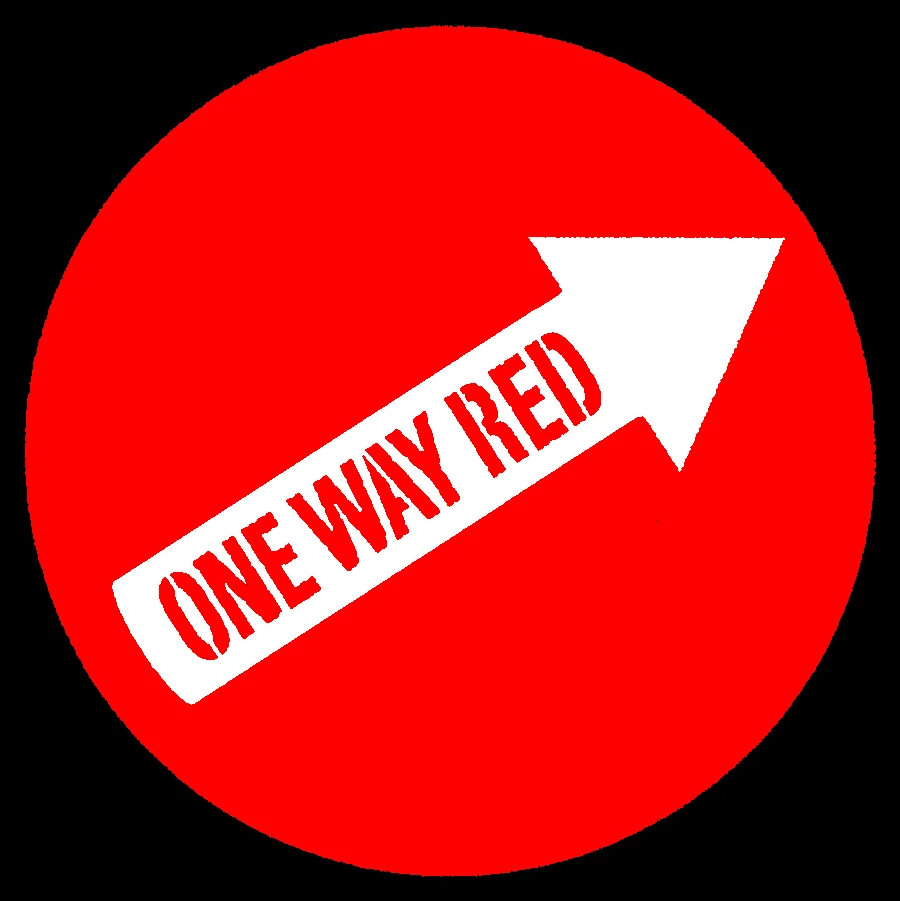 ONE WAY RED STICKER
