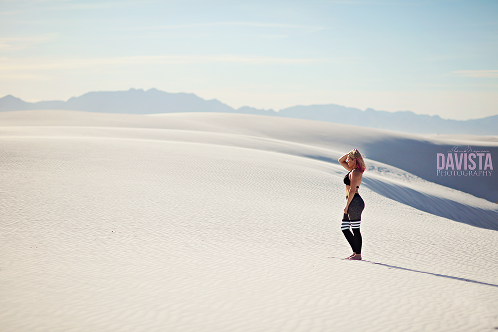 New Mexico fitness photography at white sands